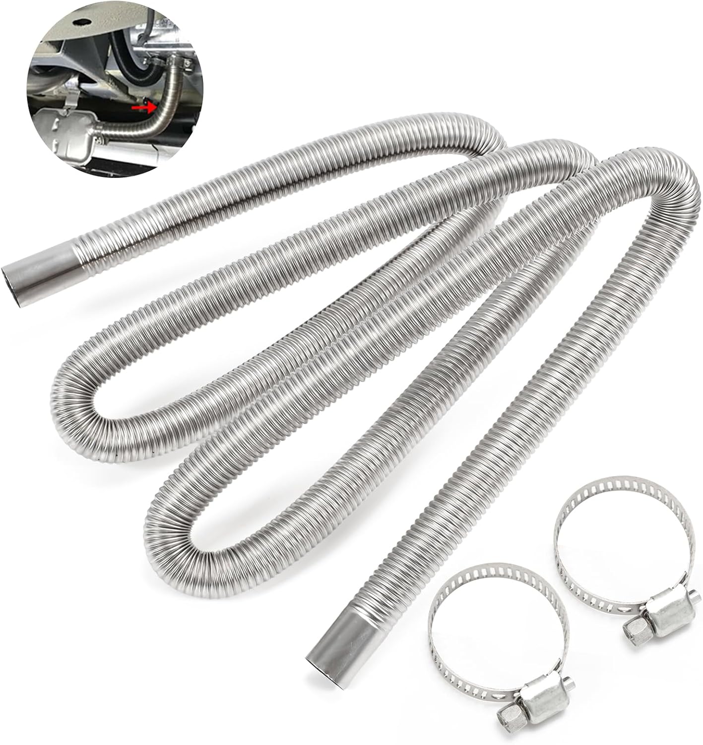 Detalle de Auspuffrohr Edelstahl 100 cm für Standheizung