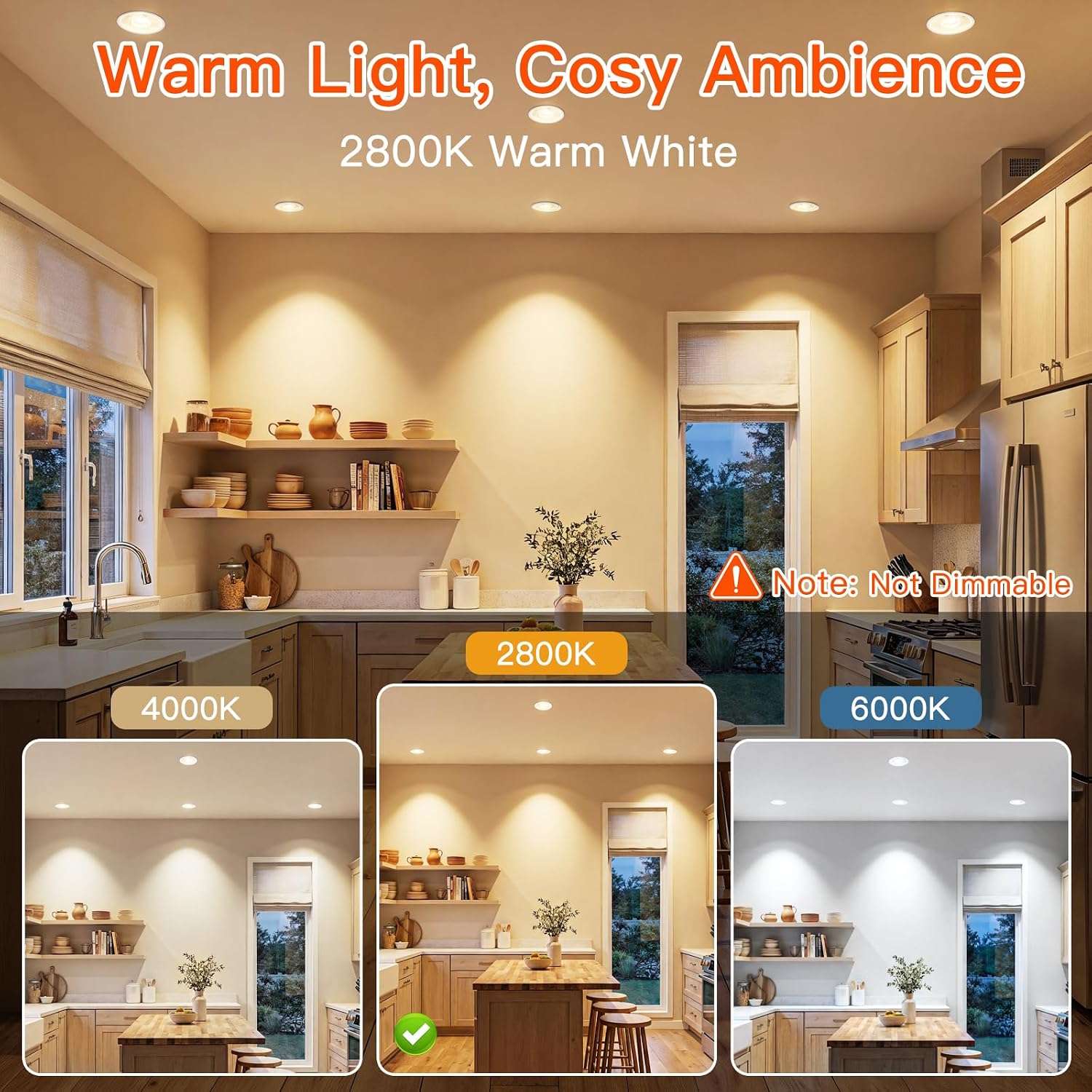 Thumbnail 3 de Ketom Lampadine LED GU10 2800K da 6W (6 pezzi) luce calda 480 lm, 120°