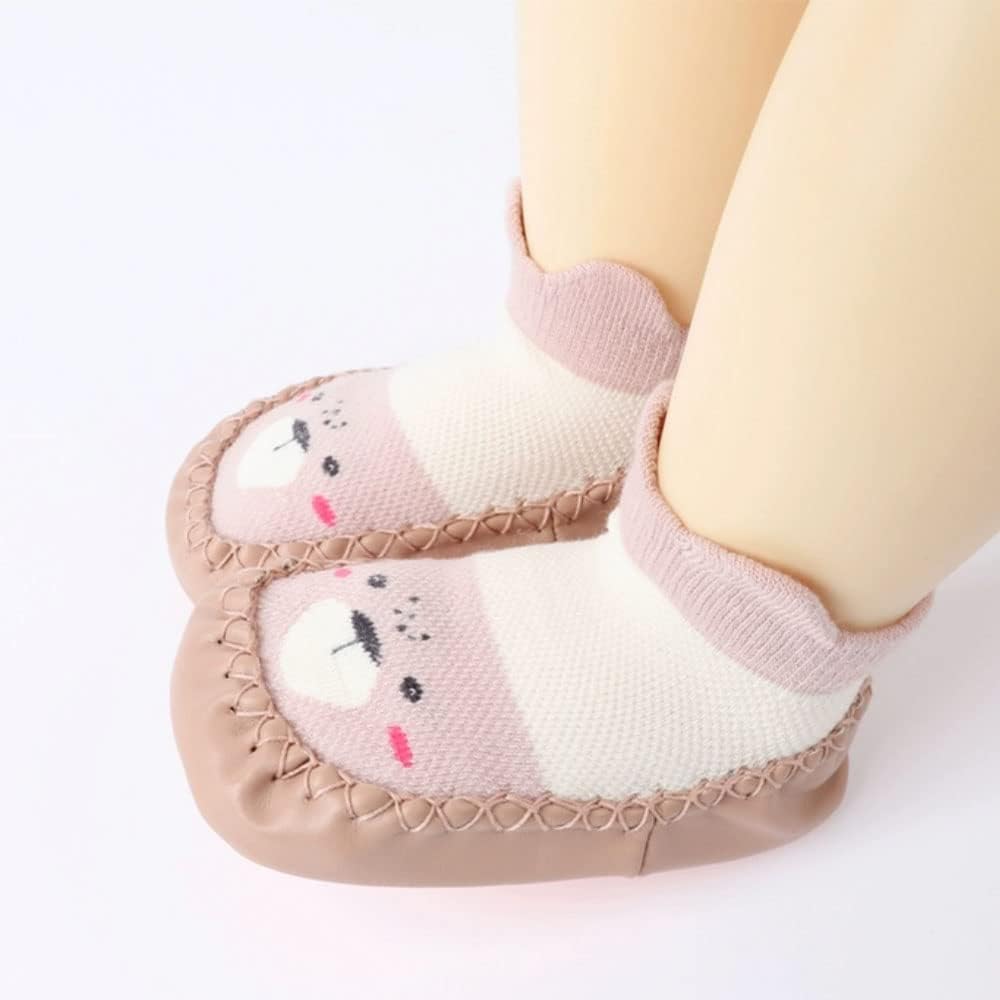 Thumbnail 6 de FedMois 3 Pairs Baby Non-Skid Indoor Slipper Shoes Socks with Leather Sole