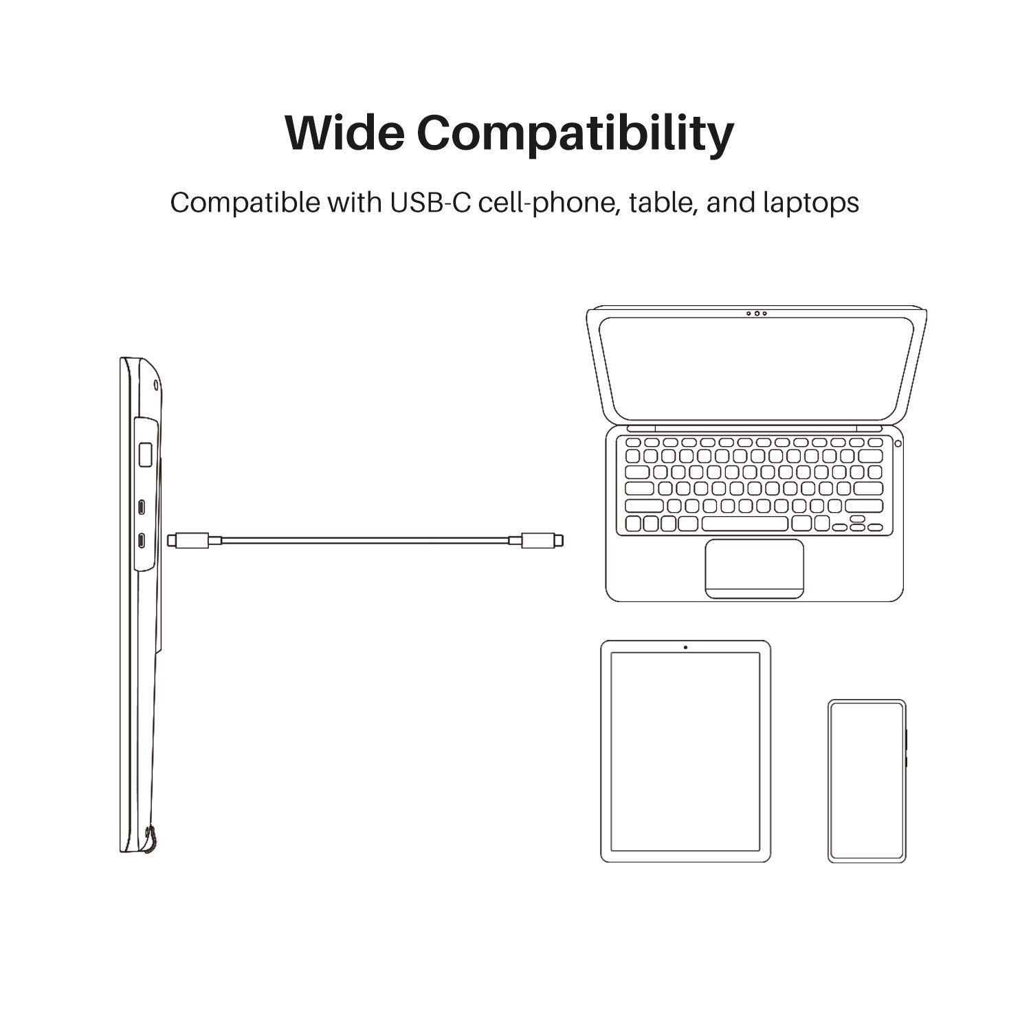 Detalle 2 de HUION Full‑Featured USB‑C Cable 10Gbps