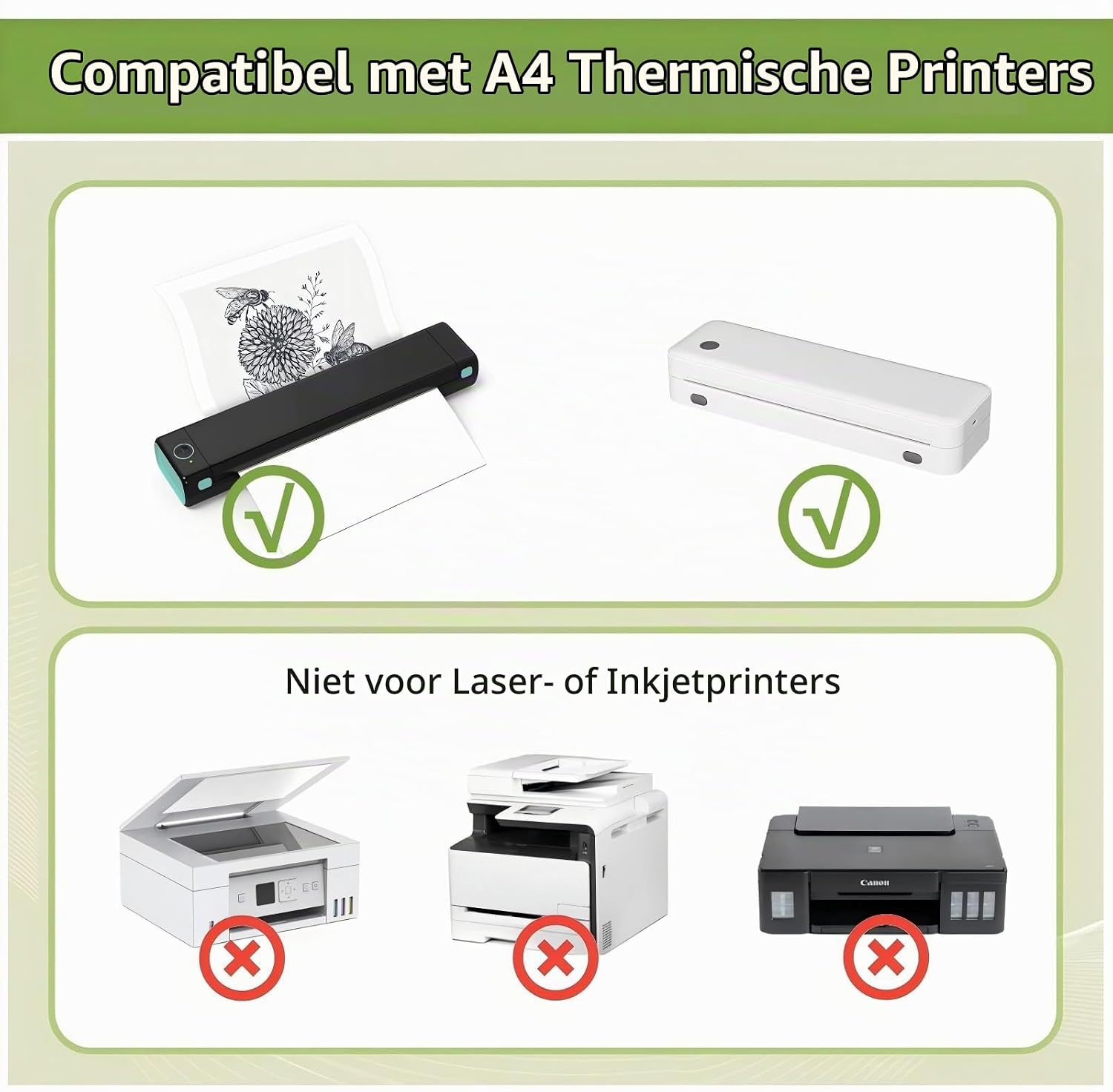 Detalle 2 de Verphysis A4-thermisch papier, gevouwen, BPA-vrij, 200 vellen