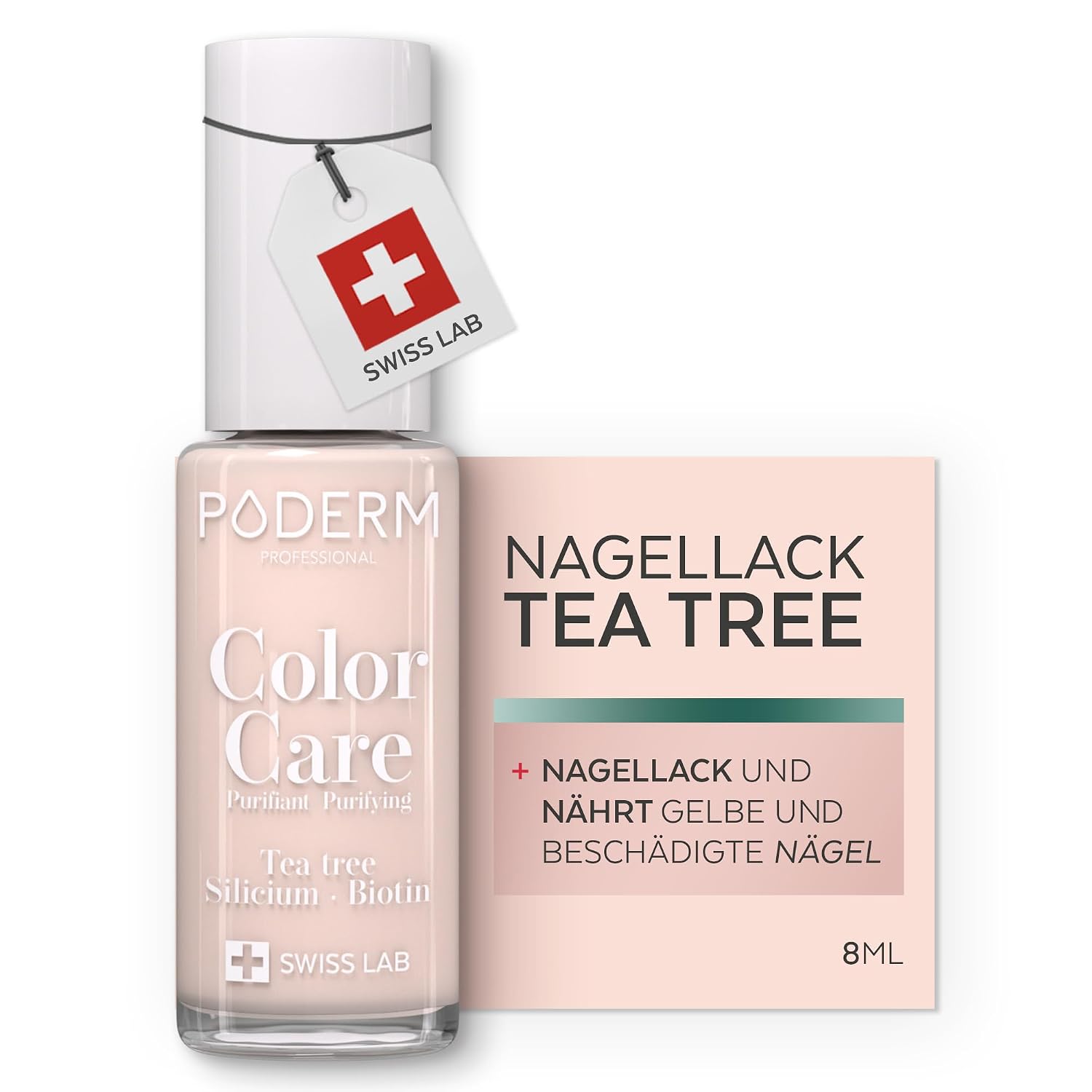 Detalle de PODERM TeeBaum Nagellack Color Care Zartrosa