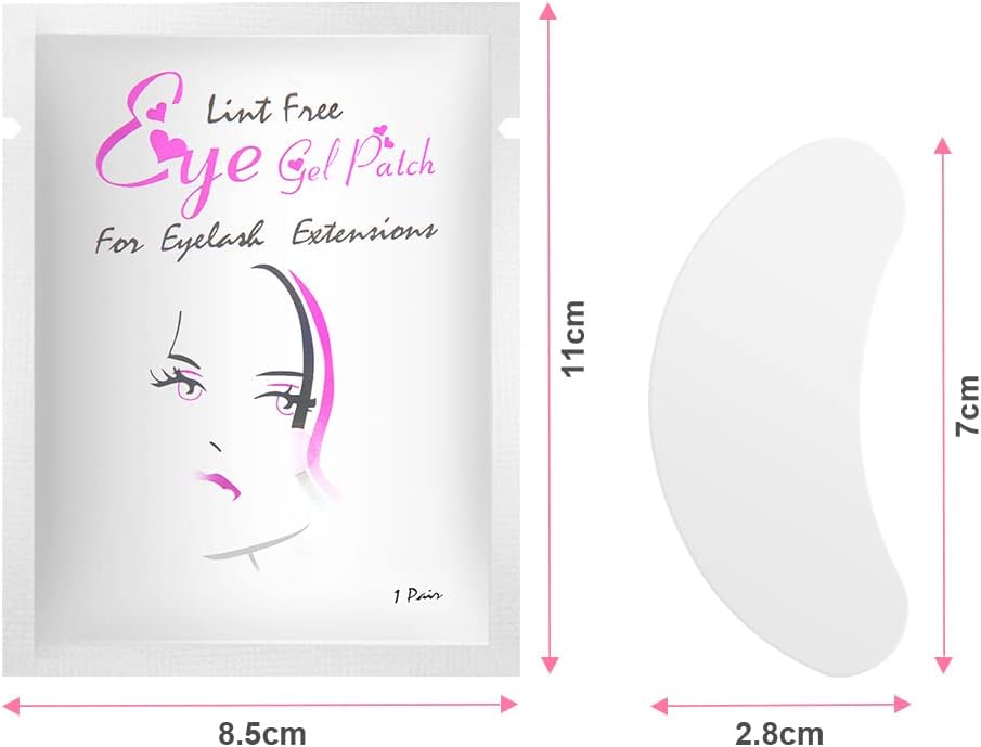 Thumbnail 6 de URAQT Patch Occhi Extension: 50 paia di gel eye pads con 10 scovolini per ciglia finte