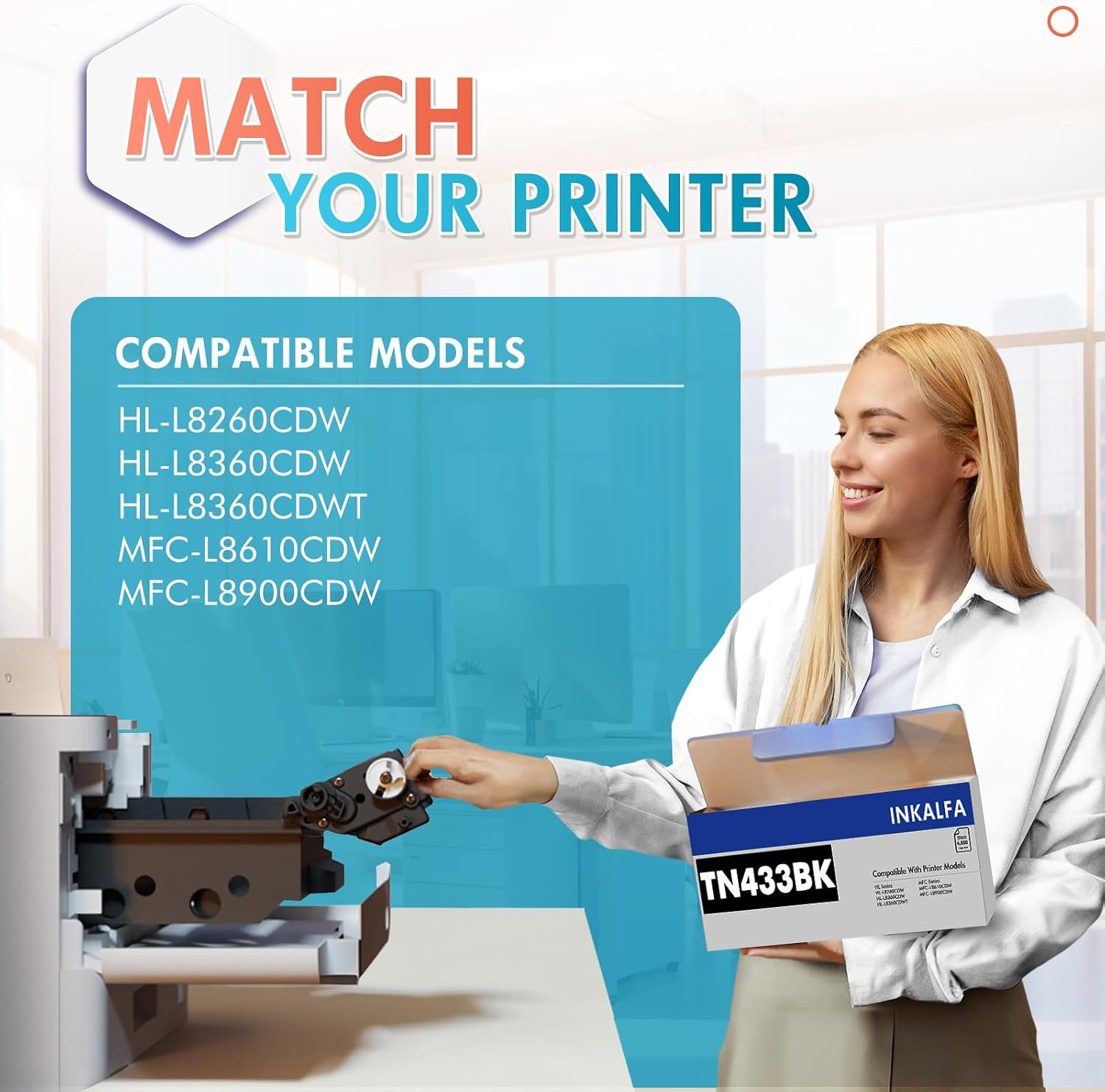 Detalle de TN433 Compatible Toner Cartridge Set