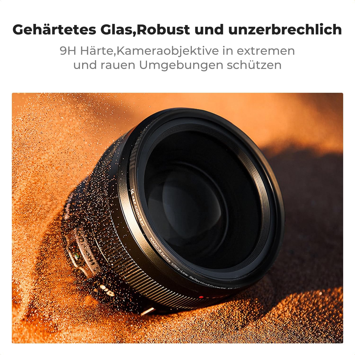 Thumbnail 2 de K&F CONCEPT UV-Filter 72 mm – Nano-Xcel 2-in-1 Schutzfilter mit Ultra-niedriger Reflexion