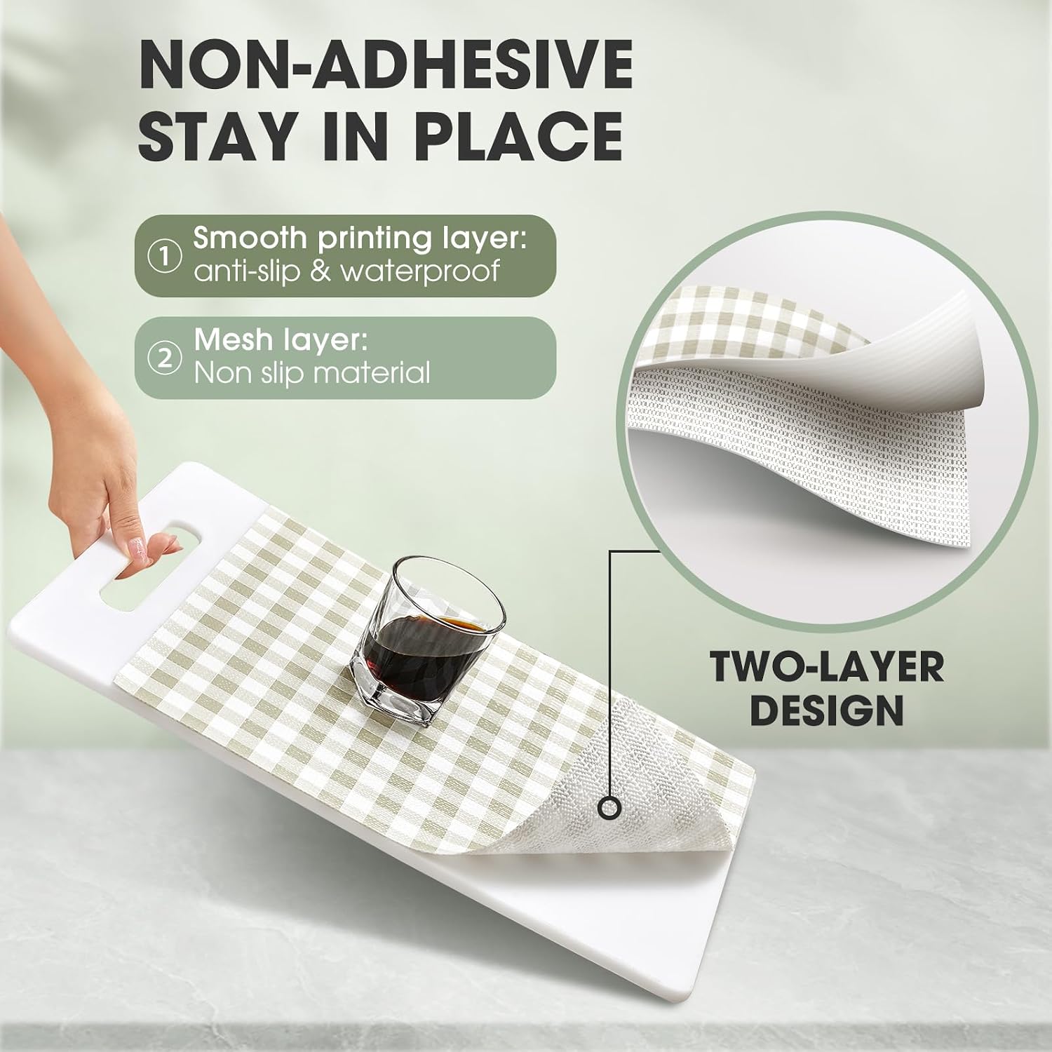 Detalle de ALIUNI Shelf Liner, 12 in x 10 ft