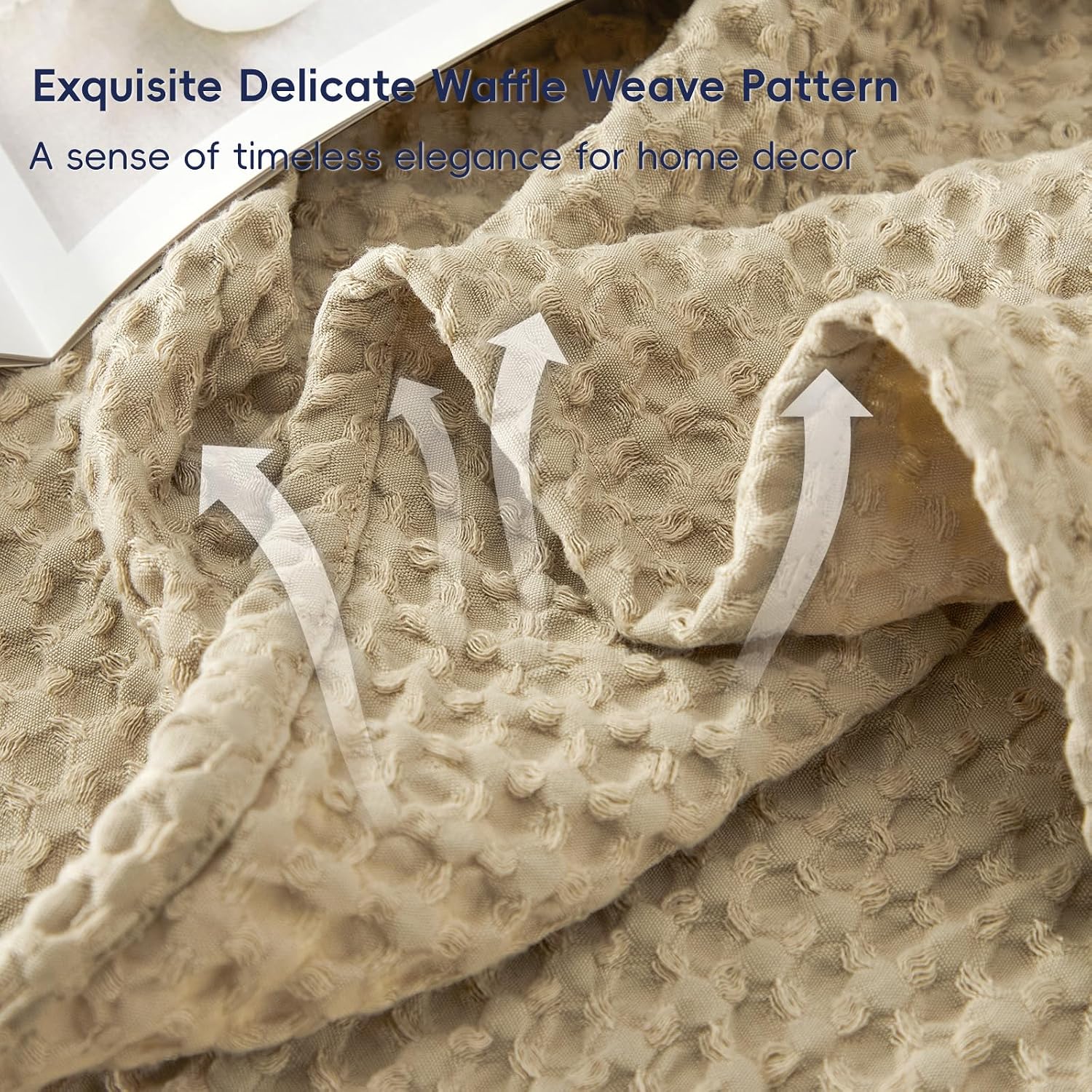 Detalle de PHF Waffle-Weave Throw Blanket 50" x 60