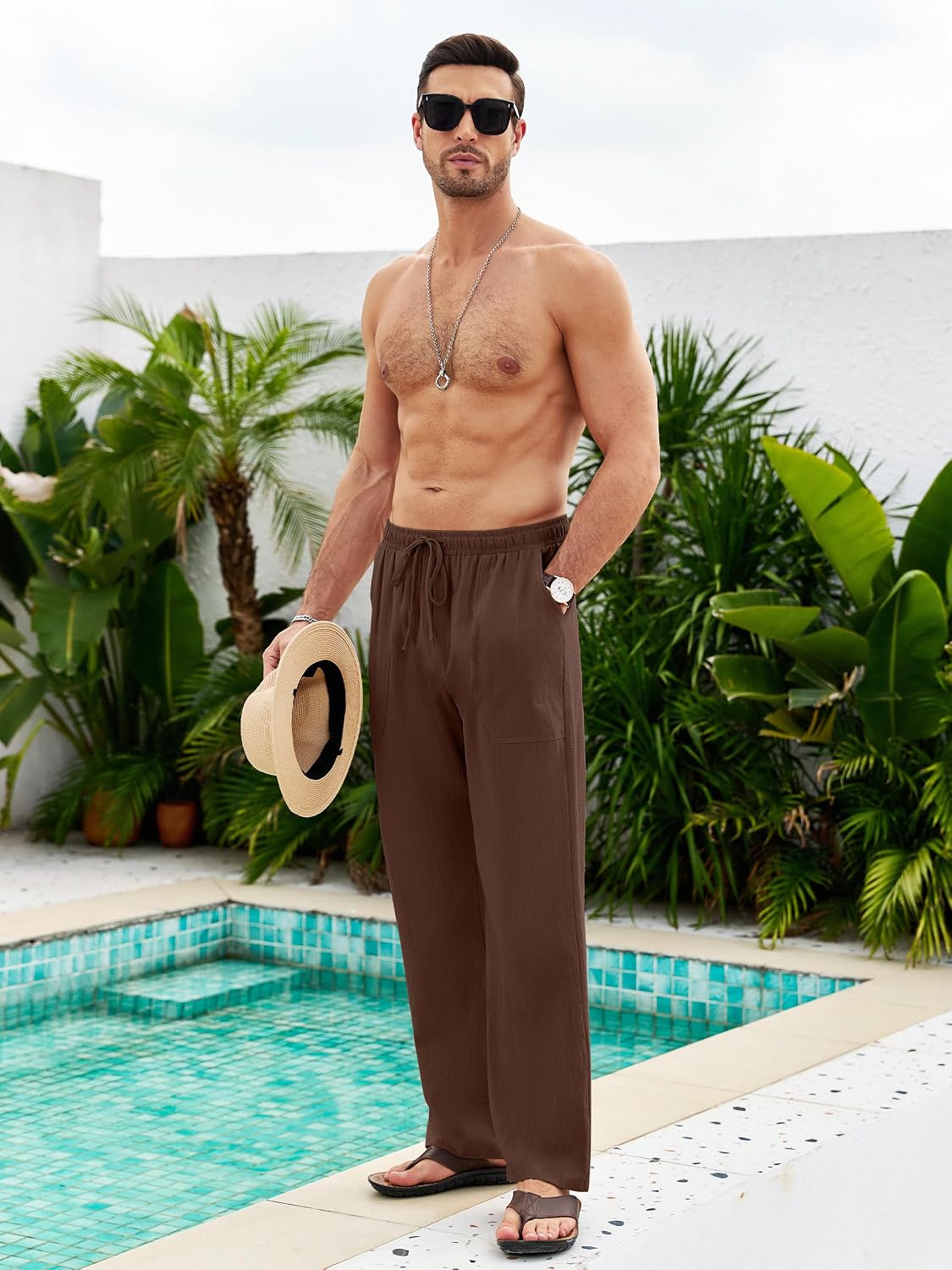 Thumbnail 1 de Litthing Men Linen Trousers for summer