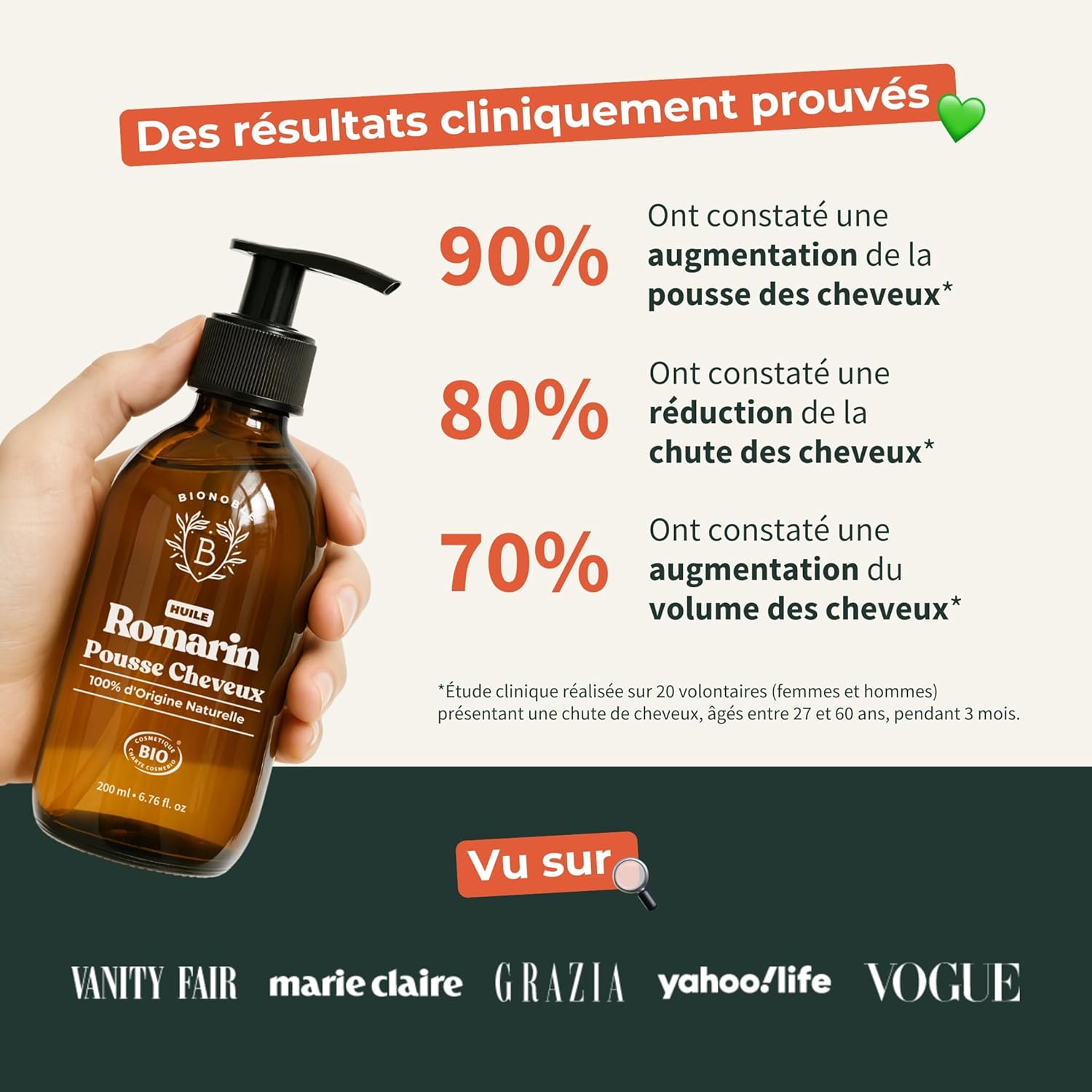 Thumbnail 6 de BIONOBLE Huile de romarin bio 100 ml pour cheveux
