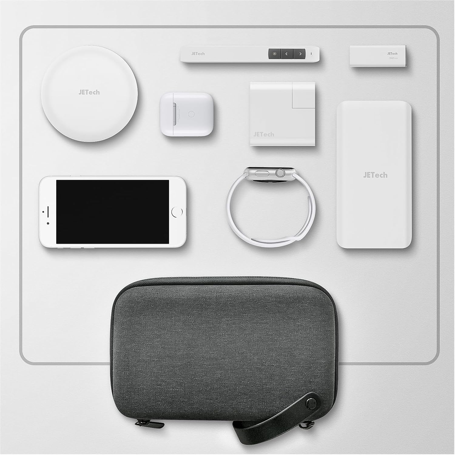 Detalle de JETech Reise Zubehör Organizer Tasche – Große Kapazität, wasserbeständig, stoßfest