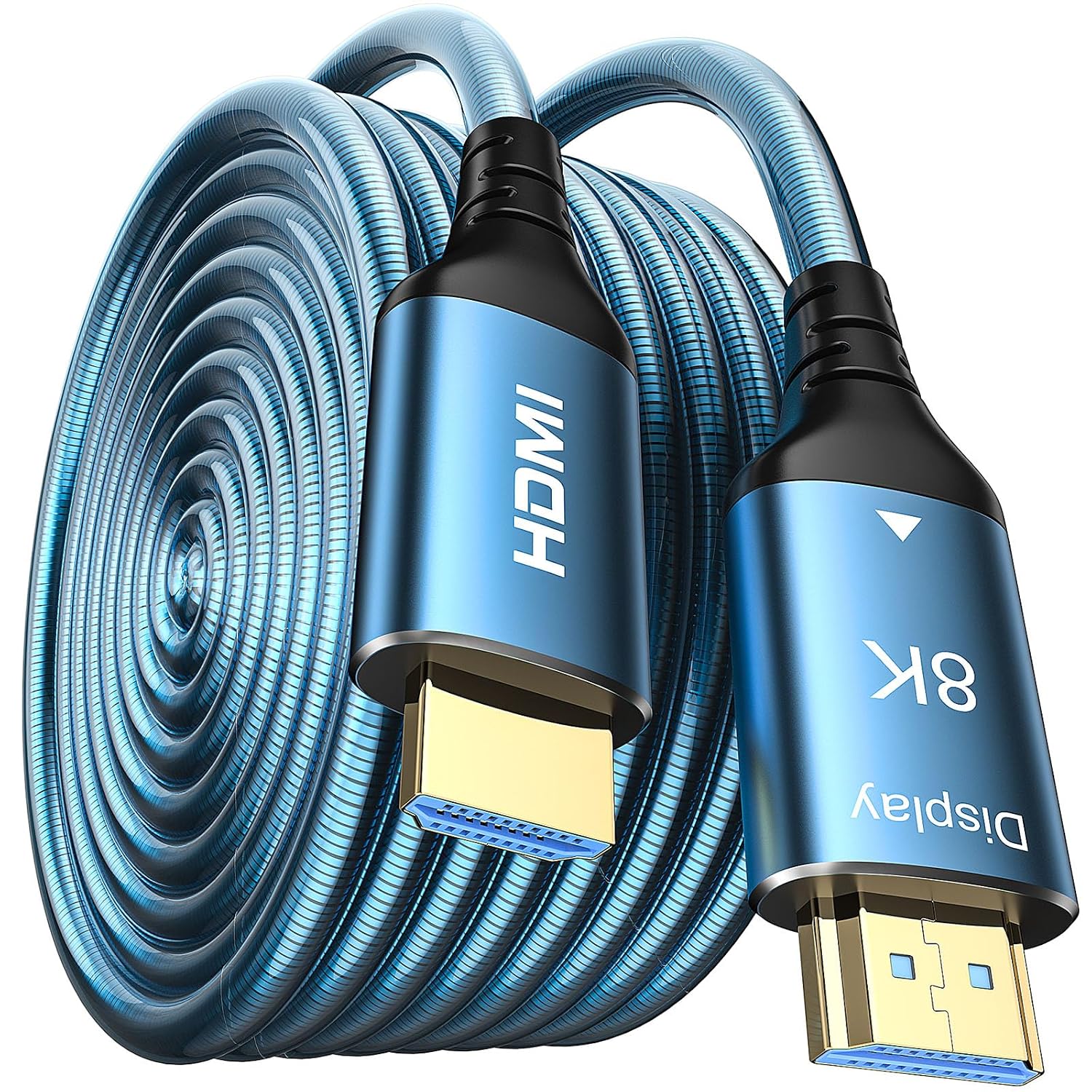 Detalle de WTPGTI 8K HDMI-Glasfaserkabel 15 m (HDMI 2.1, Steel Armor, AOC) mit Stahlpanzerung