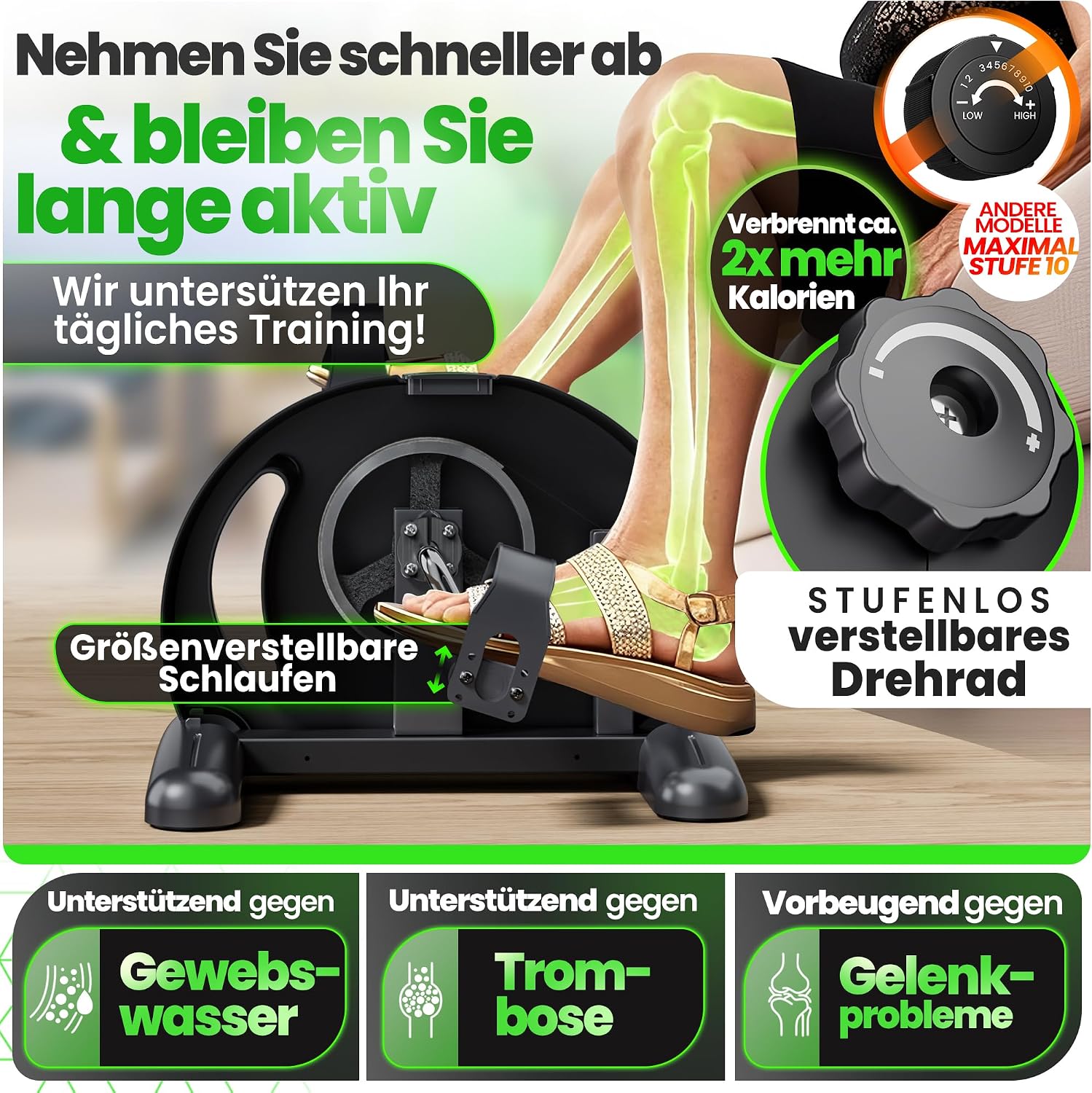 Thumbnail 6 de Ultrasport Pedaltrainer für Zuhause, 2-in-1
