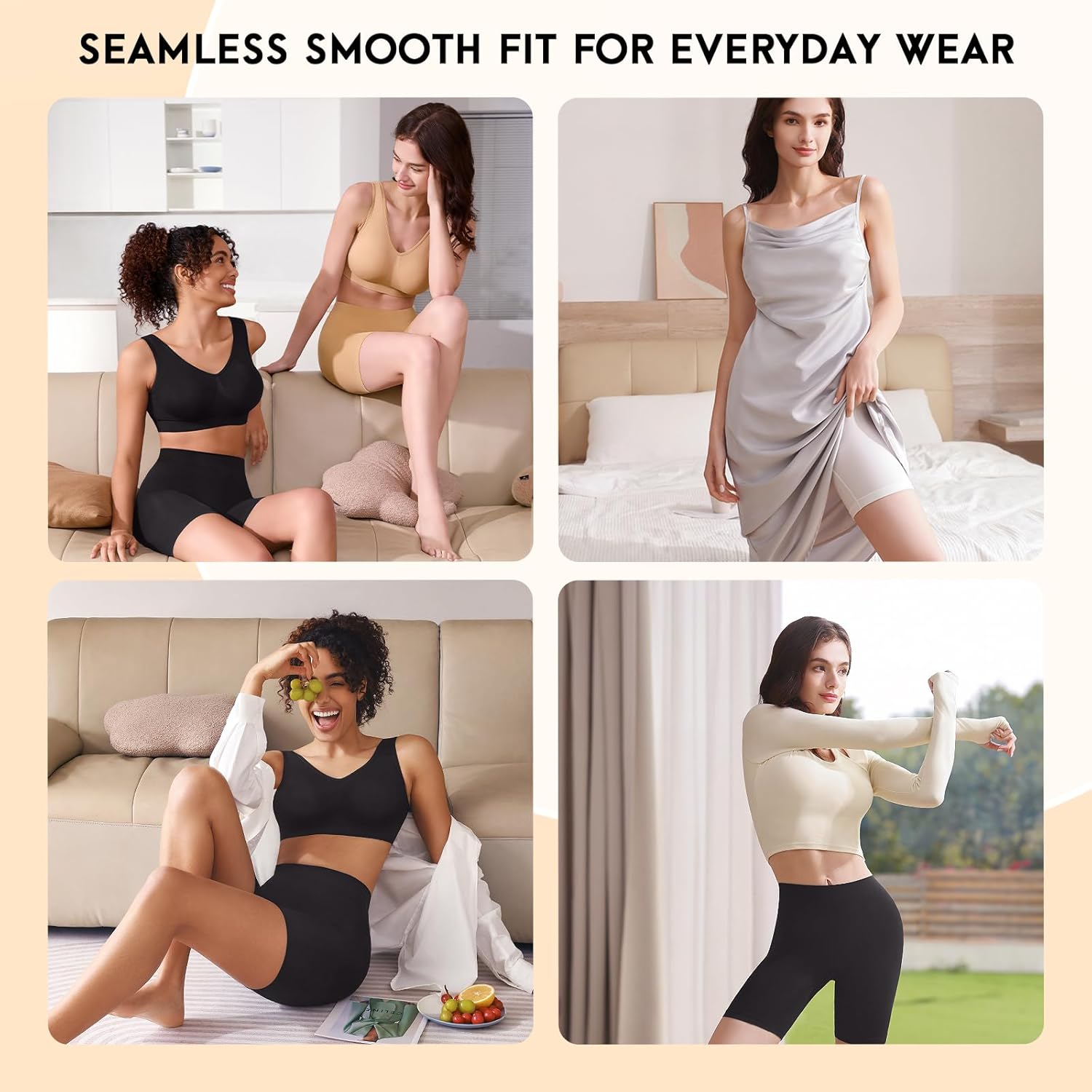 Detalle 2 de SIHOHAN Women Anti Chafing Shorts Slip Shorts – Seamless, Tagless Boxer Briefs for Under Dresses