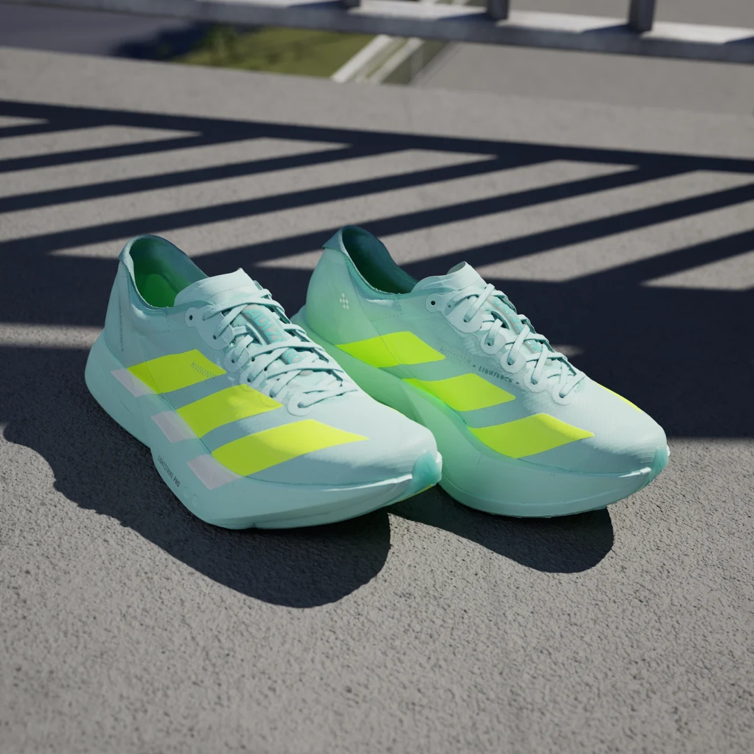 Detalle 2 de Adizero Adios Pro 4 de Adidas — Zapatilla turquesa para correr con criterio