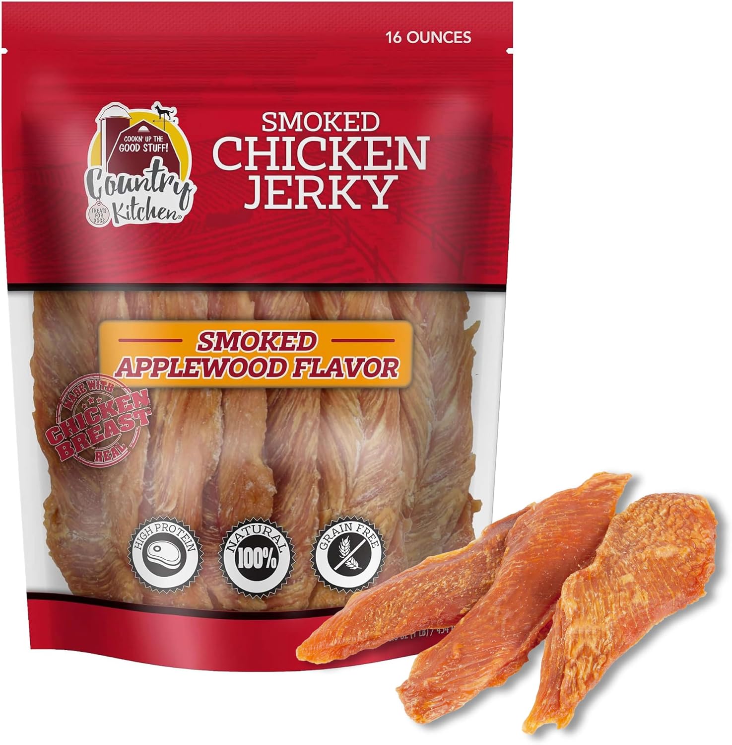 Detalle de Country Kitchen Chicken Jerky Dog Treats, 16 oz