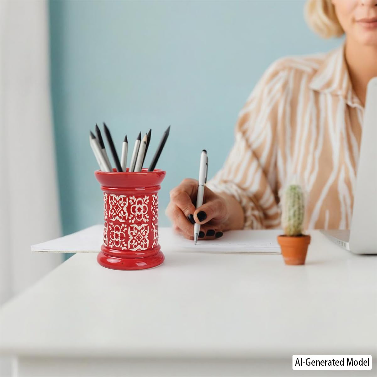 Thumbnail 6 de Zaposcca Ceramic Pencil Holder, 8.7 × 8.7 × 12 cm