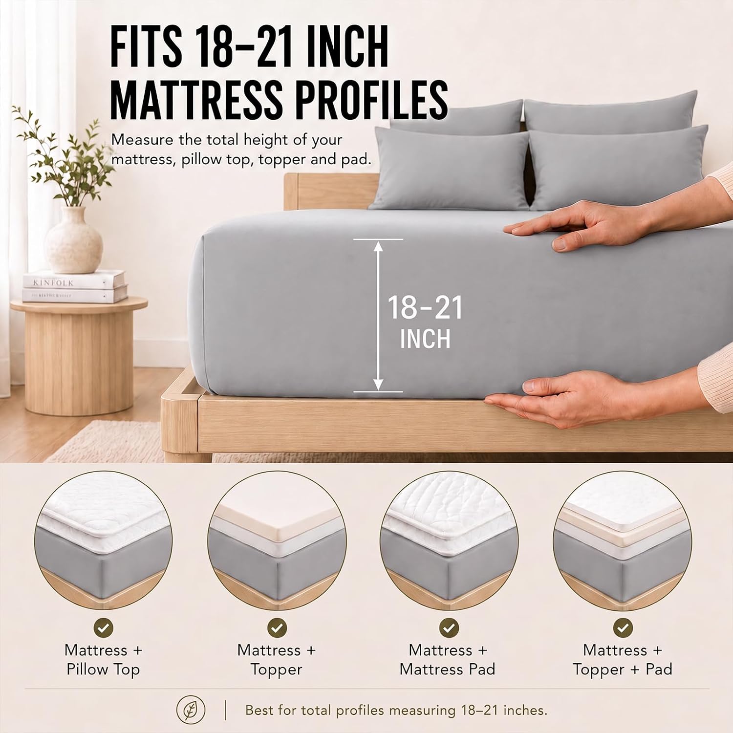 Thumbnail 1 de CozyLux California King Sheet Set, 21-Inch Deep Pocket