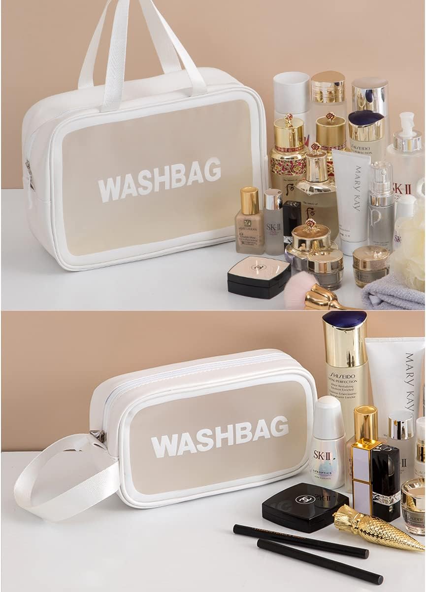 Thumbnail 5 de Mikytoper 3 PCS Clear Toiletry Bag Set (White) – Transparent PVC Travel Cosmetic Bags