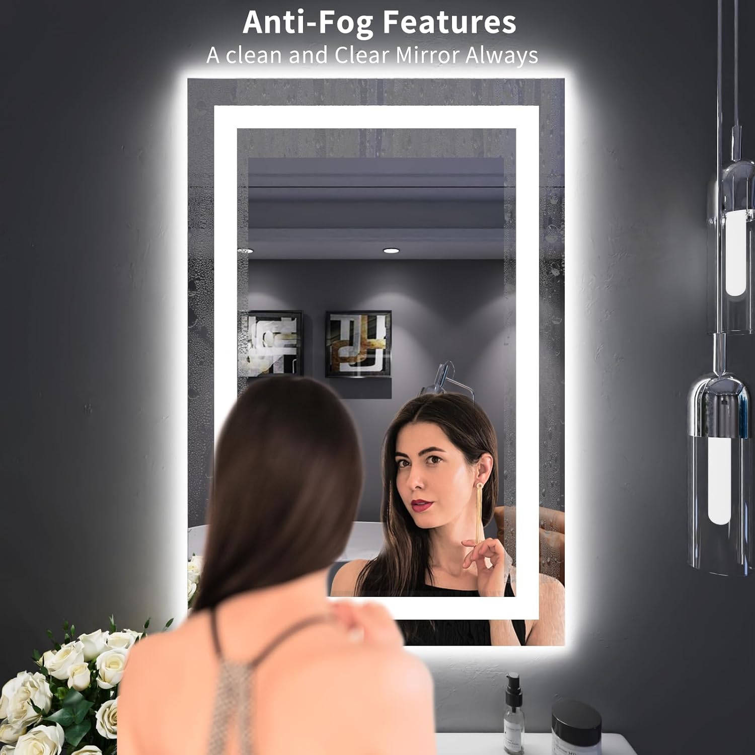 Detalle de LOAAO 24x36 LED Bathroom Mirror