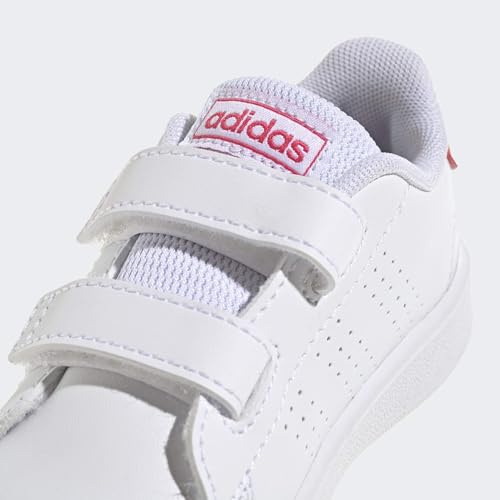 Thumbnail 6 de adidas Mixte bébé Advantage Lifestyle Court Two Hook-And-Loop Shoes – Cloud White / Real Pink / Core Black (26 EU)