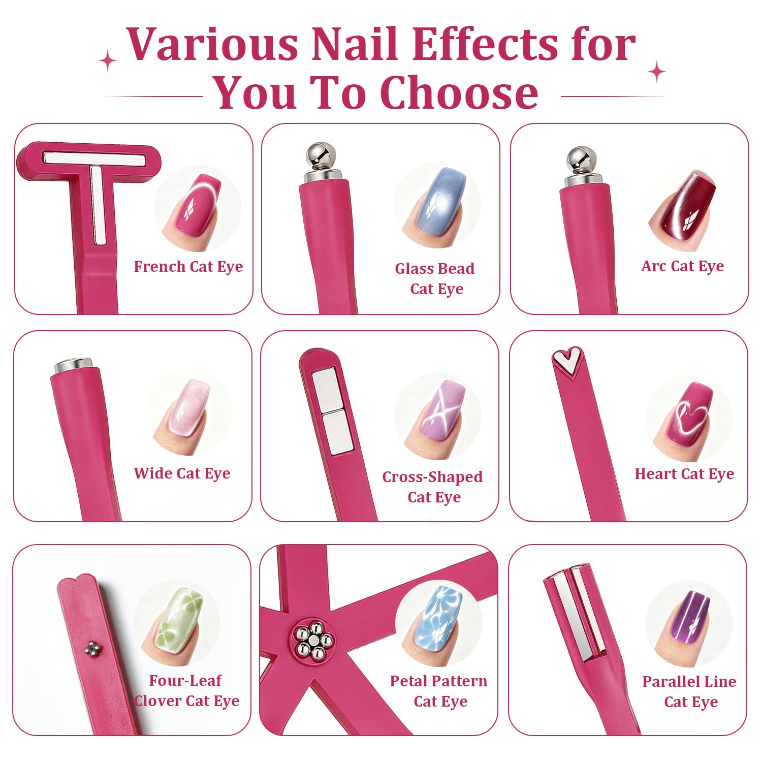 Detalle 2 de JODSONE Cat Eye Nail Magnet, 8-in-1