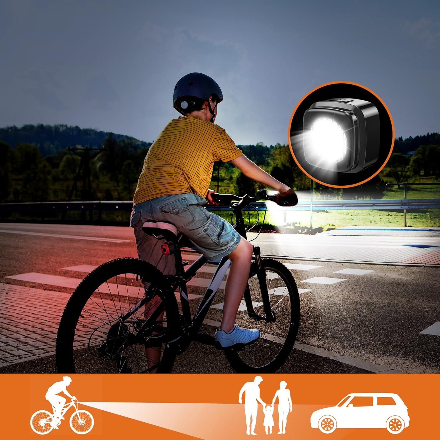 Detalle 2 de OnMeto Fahrradlicht vorne 2,2–6 h