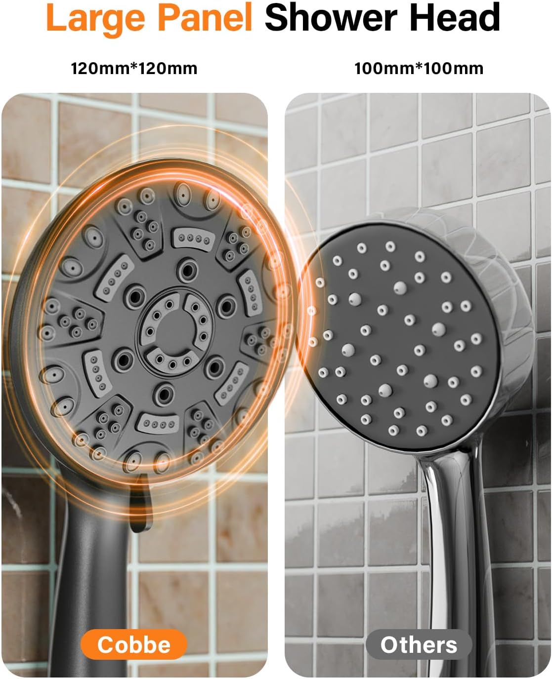 Thumbnail 3 de Cobbe Shower Head and Hose: High Pressure 8-Mode Shower Set in Matte Black
