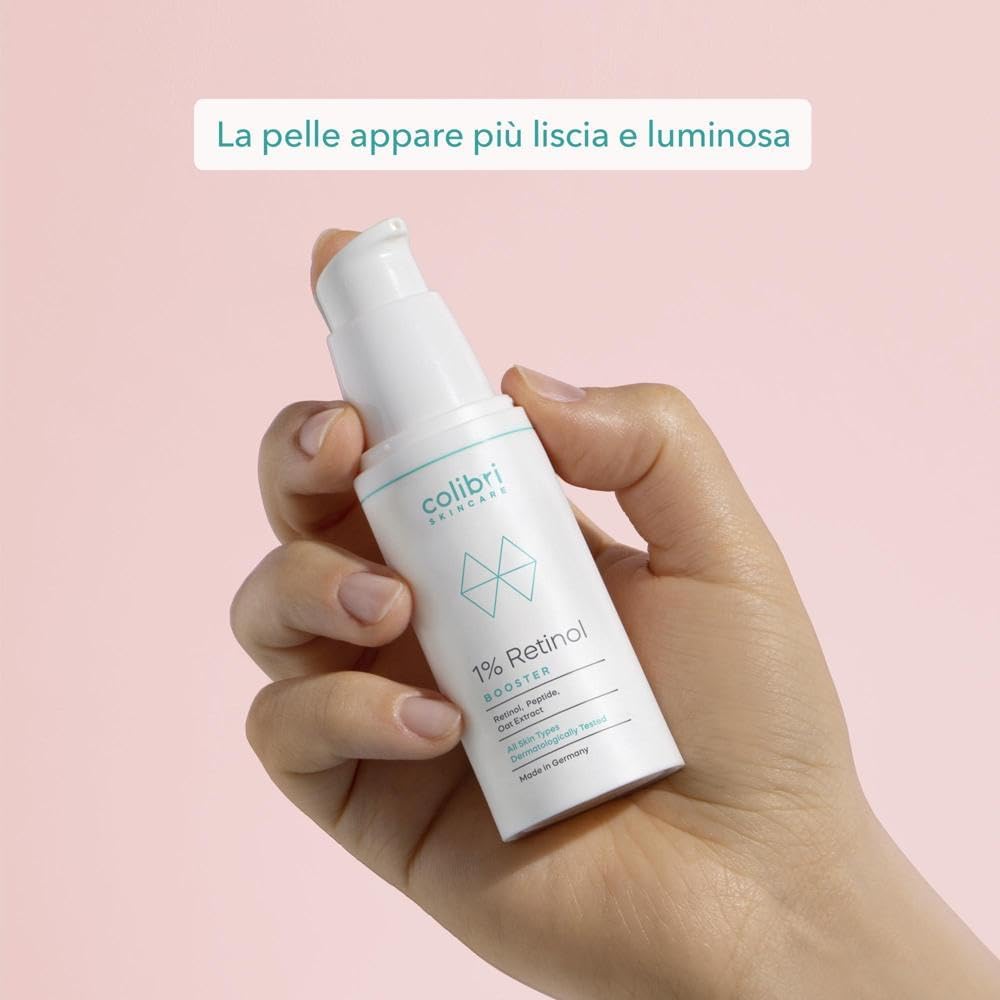 Detalle de Colibri Skincare 1% Retinol Booster siero viso al retinolo incapsulato in liposomi