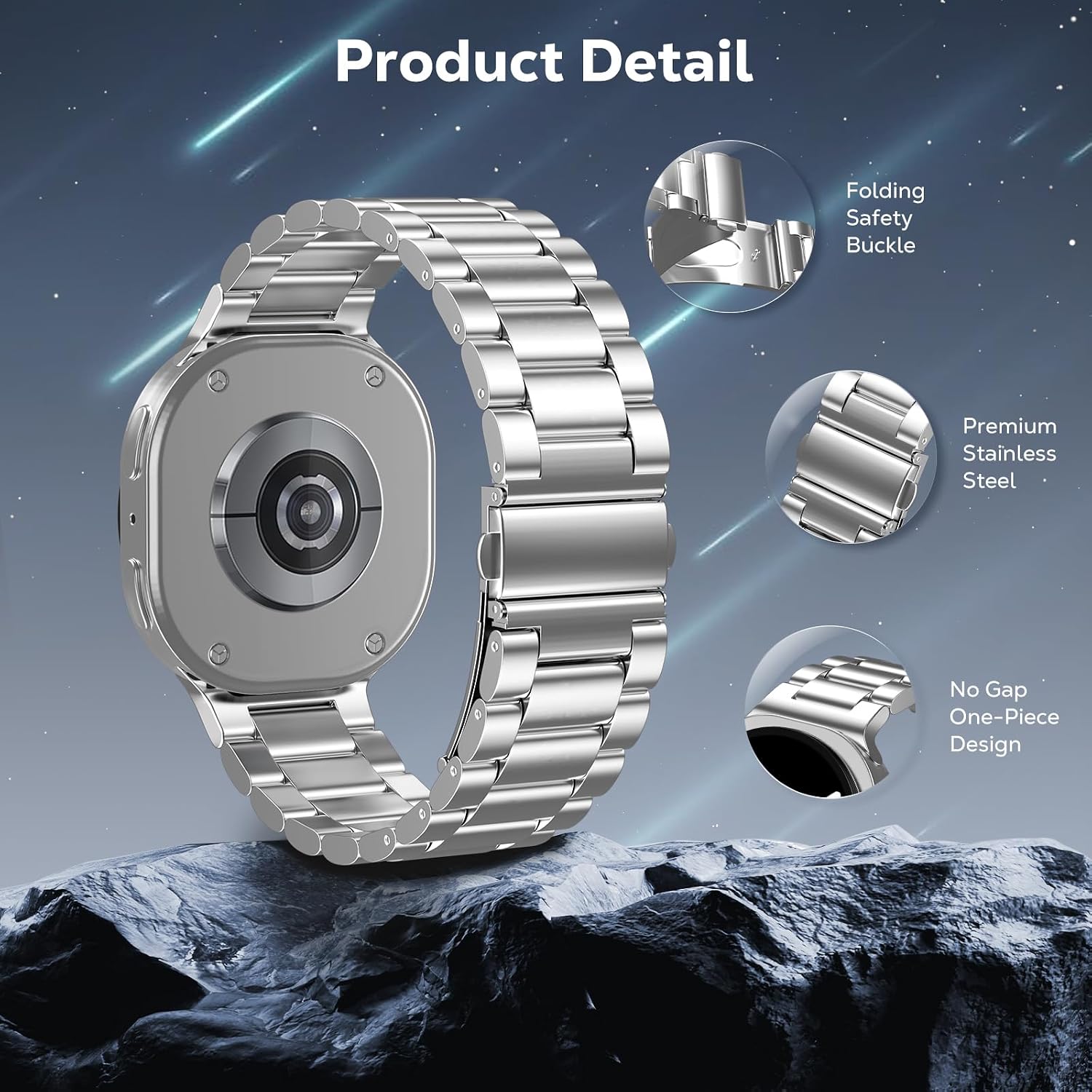 Detalle de TiMOVO Stainless Steel Watch Band for Galaxy Watch 9/8 and Watch 8 Classic