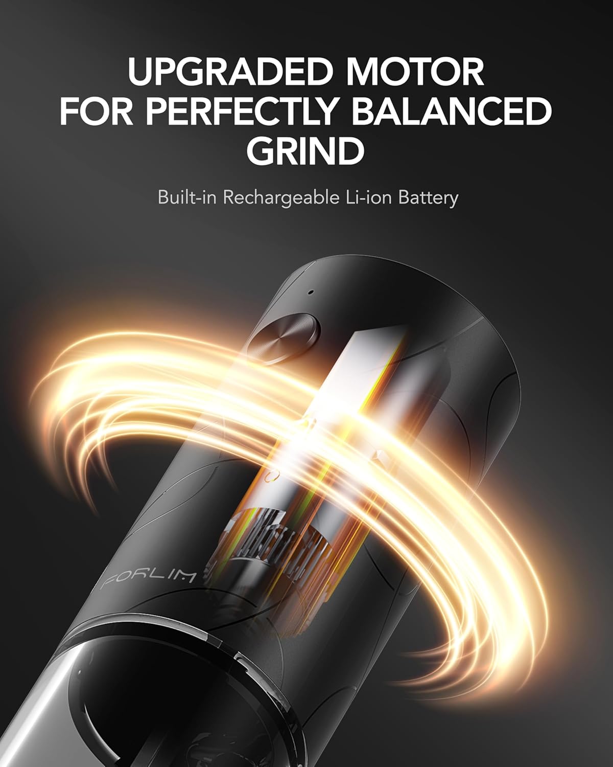 Thumbnail 6 de FORLIM Electric Salt and Pepper Grinder Set (USB Rechargeable) with Warm LED Light, Adjustable Coarseness, Automatic One-Button Control — 2 Packs