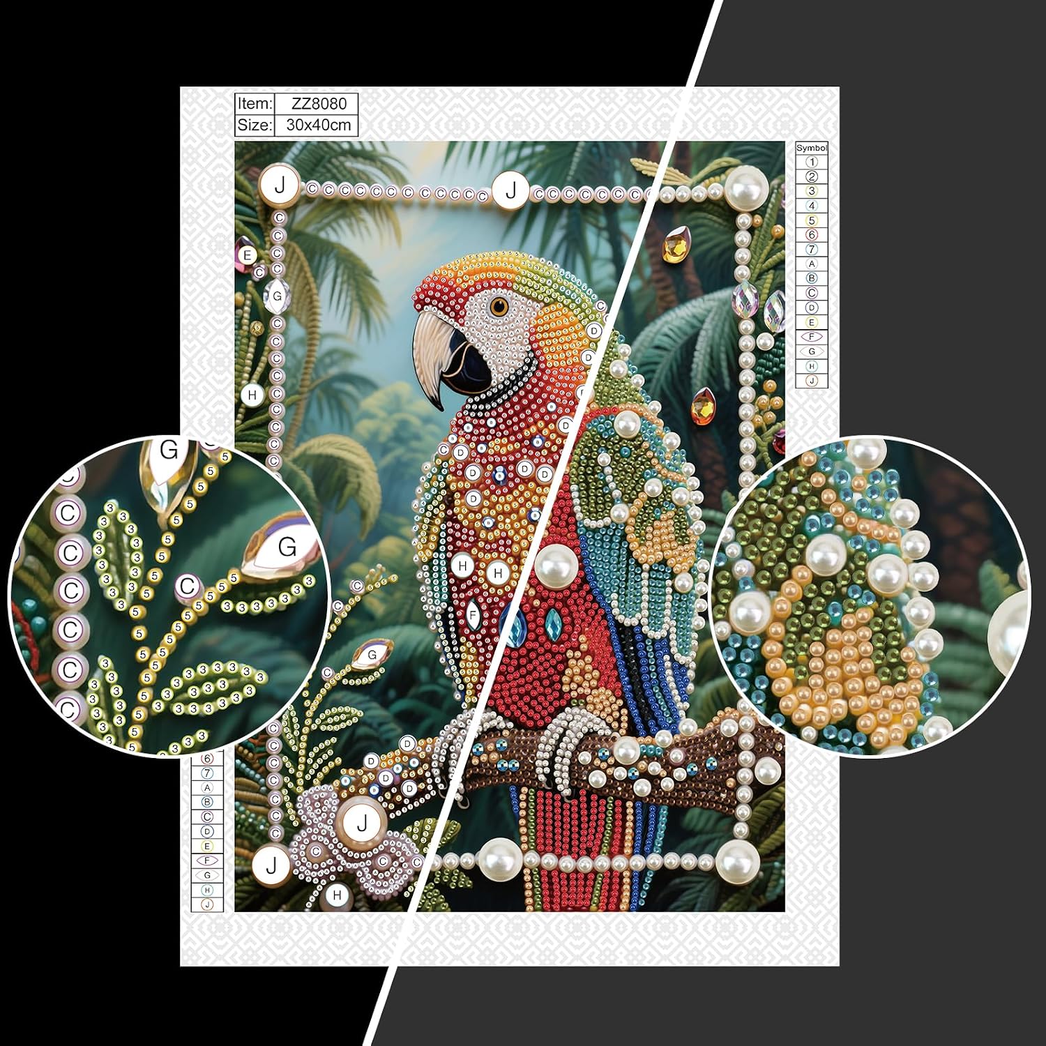 Detalle de Pearl Diamond Painting Kit, 15.7 x 11.8 Inches