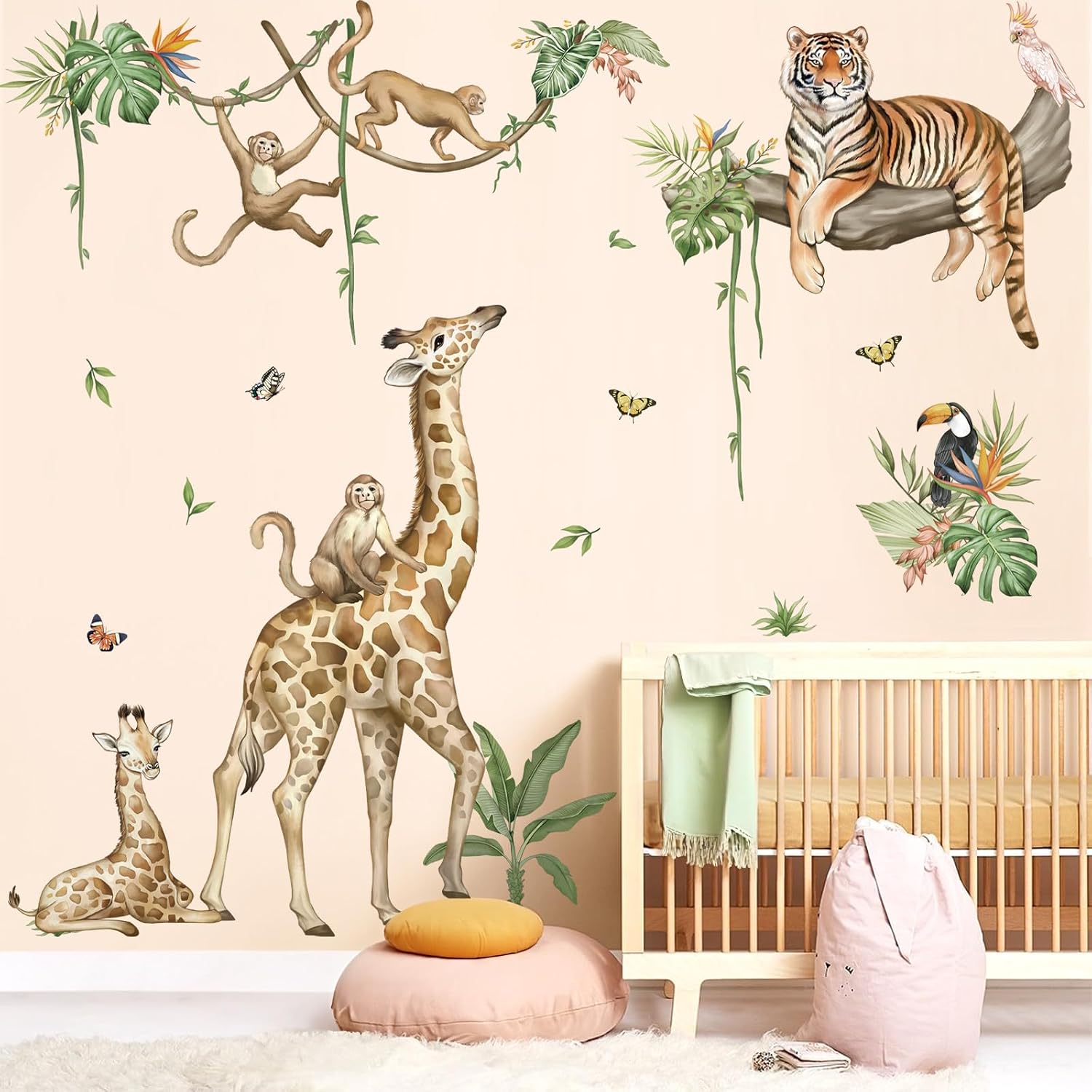 Thumbnail 2 de wondever Jungle Animal Wall Stickers