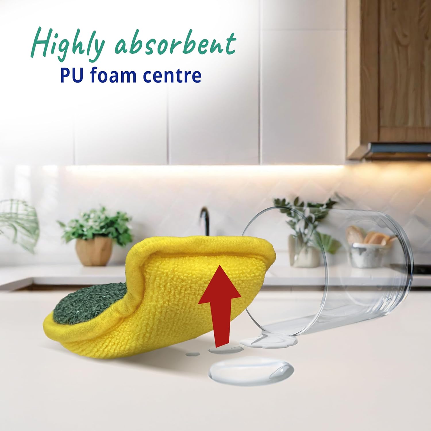 Thumbnail 6 de Spontex Flex & Wash Reusable Washing Up Sponges: Dual-Sided Microfibre Scrub for Everyday Cleaning