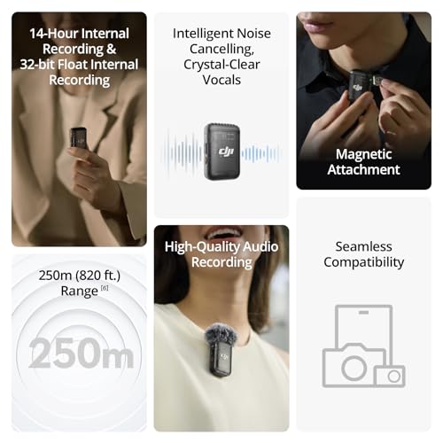 Detalle de DJI Mic 2 (1 TX + 1 RX): Wireless Microphone System