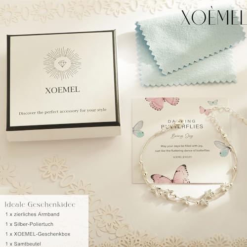 Thumbnail 5 de XOEMEL Pulsera de plata 925 con mariposas y acabado en oro rosa para mujer