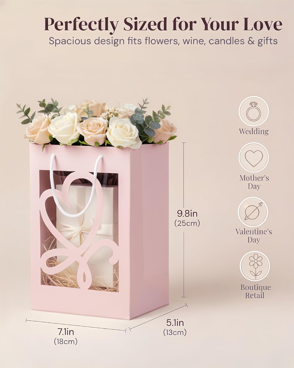 Detalle de VAGREEZ Gift Bags, Kraft Paper