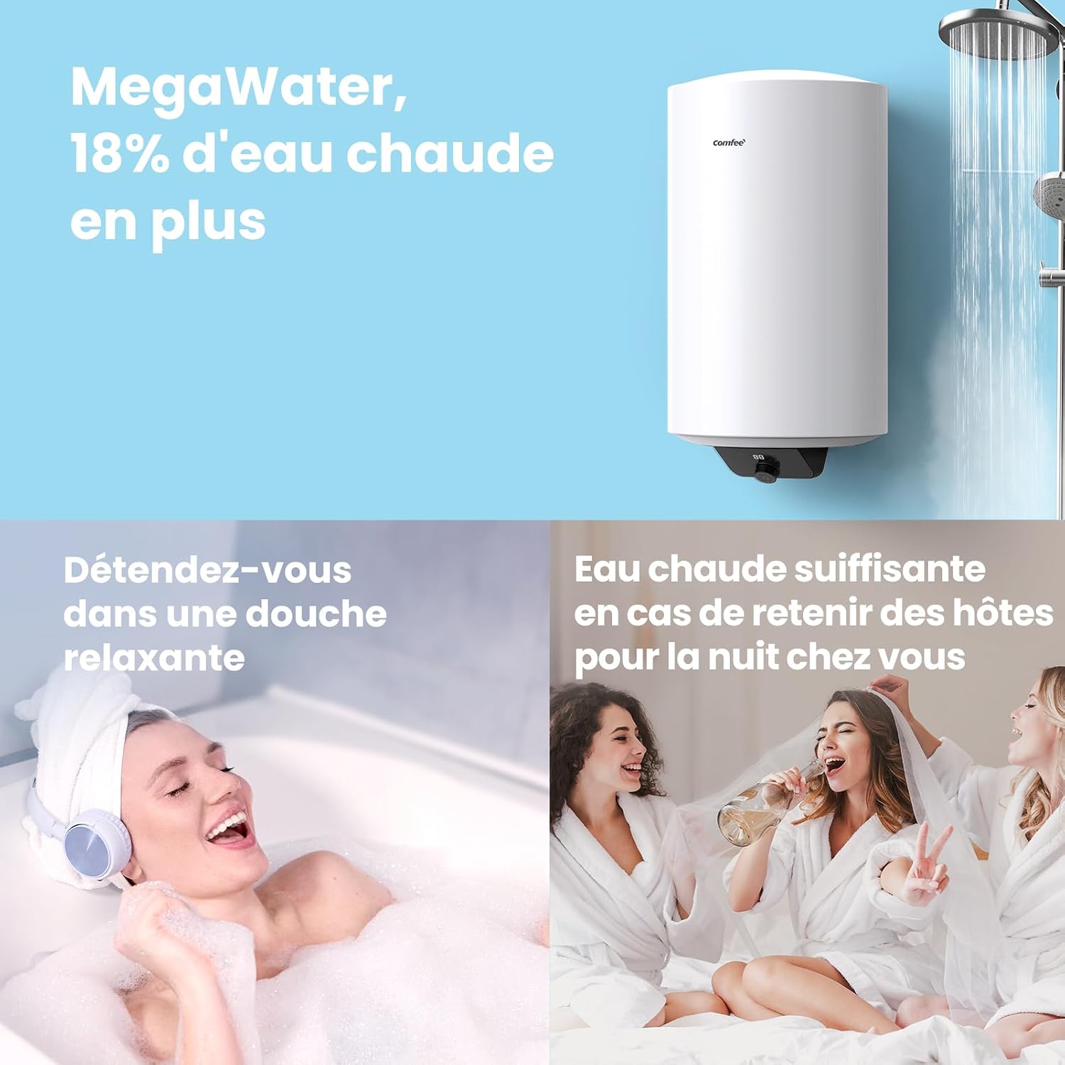 Thumbnail 5 de COMFEE' D80-15EFG chauffe-eau électrique 80 L mural 🌡
