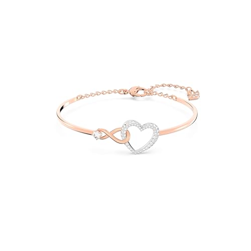 Detalle de Swarovski Bracciale rigido Infinity, Cuore e Bianco – Mix di finiture