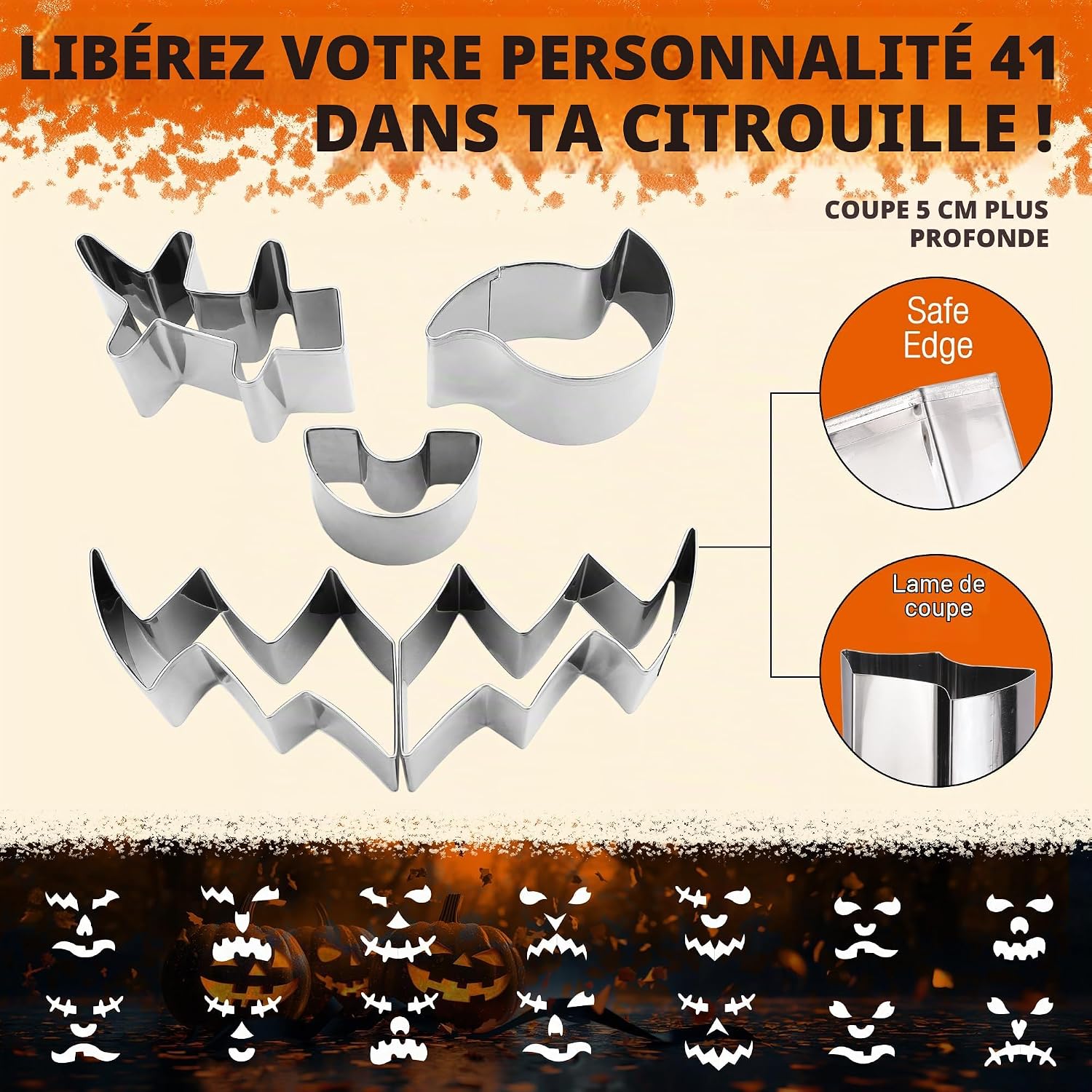 Thumbnail 6 de HAUSHOF Halloween-pompoensnijset, 23-delig met roestvrijstalen stansvormen