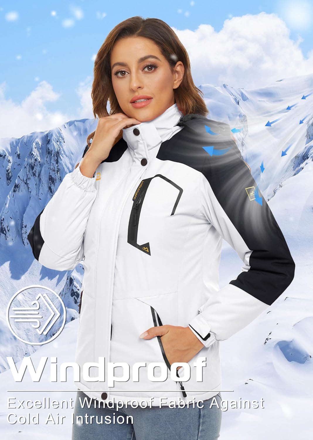 Detalle 2 de TACVASEN Women's Waterproof Jacket