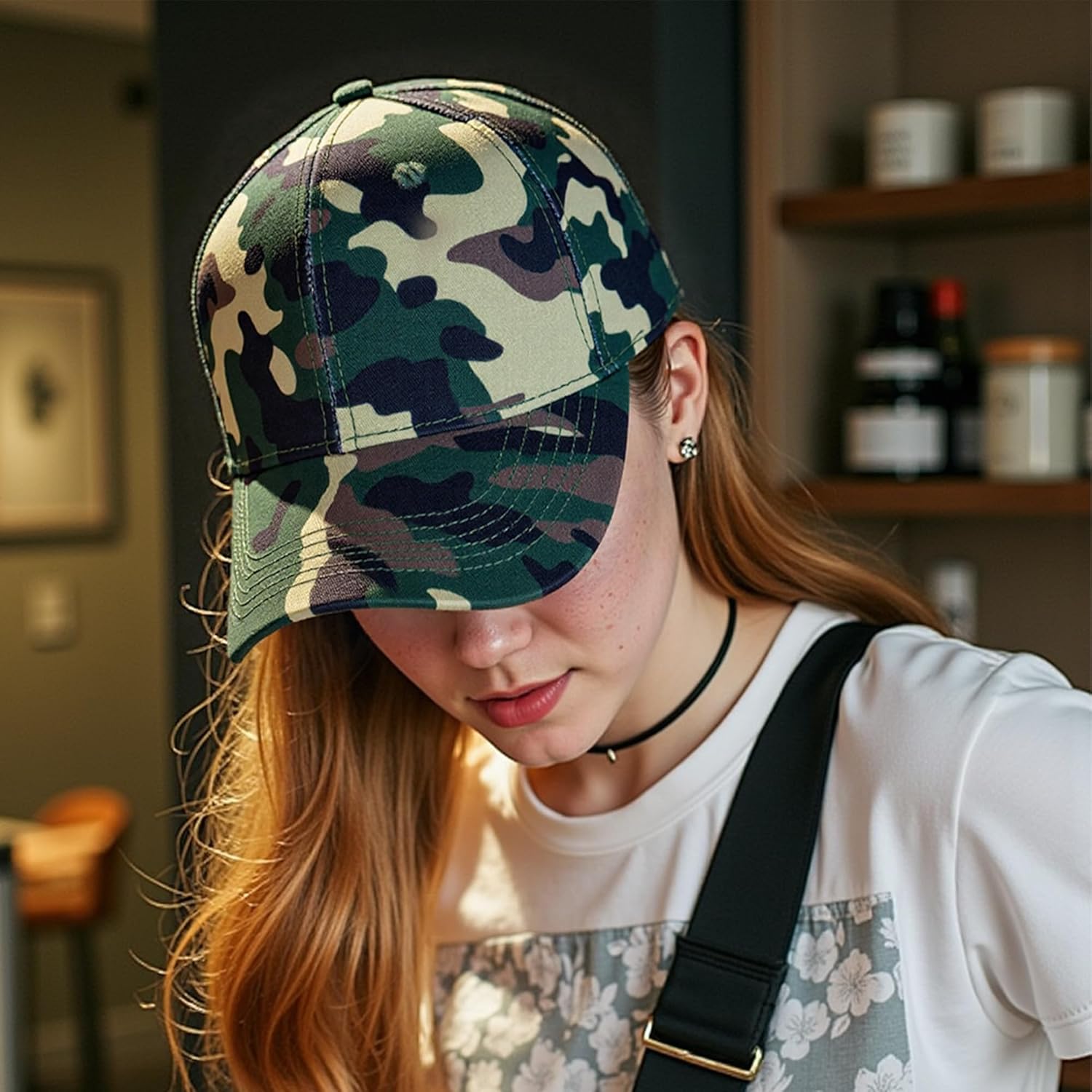Detalle de spxkd Structured Baseball Hats for Men and Women – Breathable 100% Washed Cotton, Adjustable Buckle