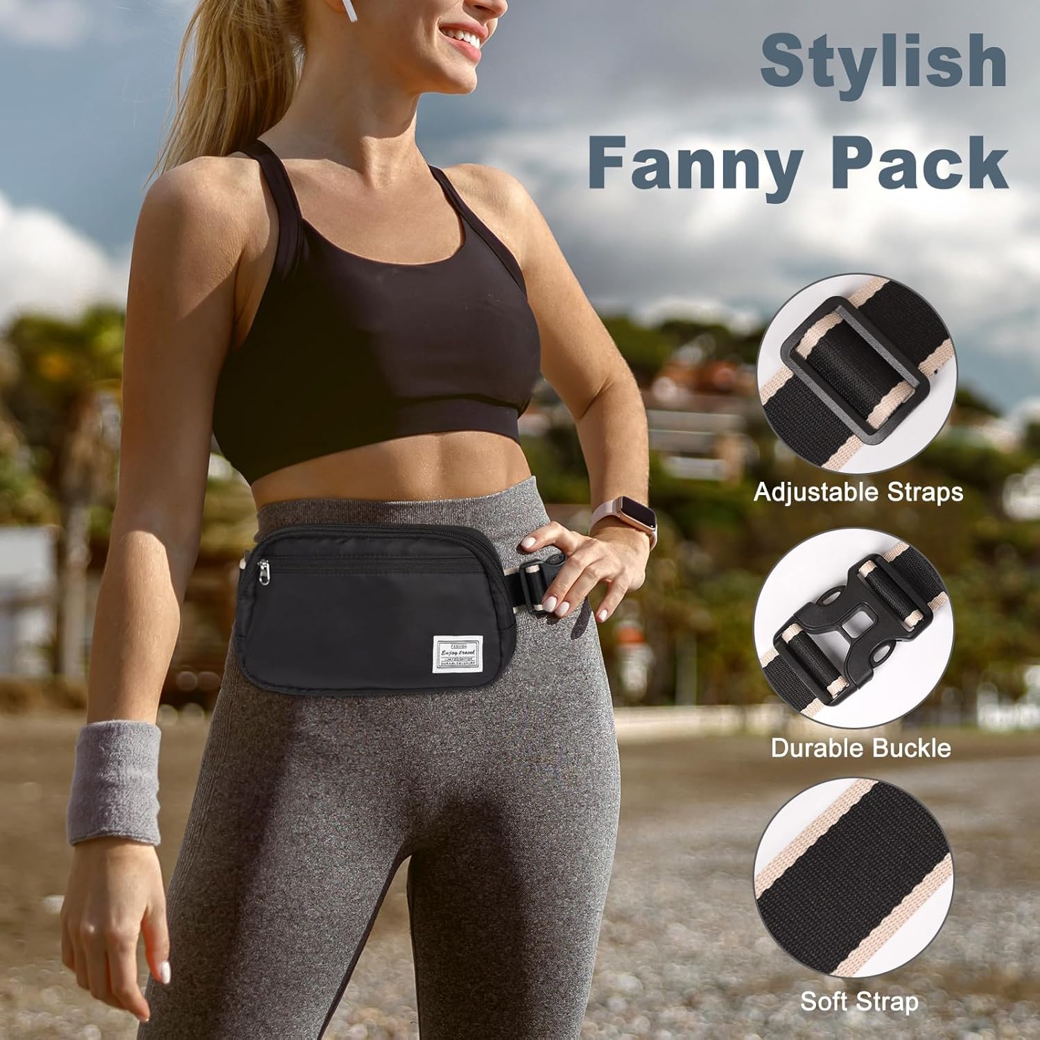 Thumbnail 6 de DMLuna Small Crossbody Bag: Lightweight, Unisex Waist Bag for Everyday Use