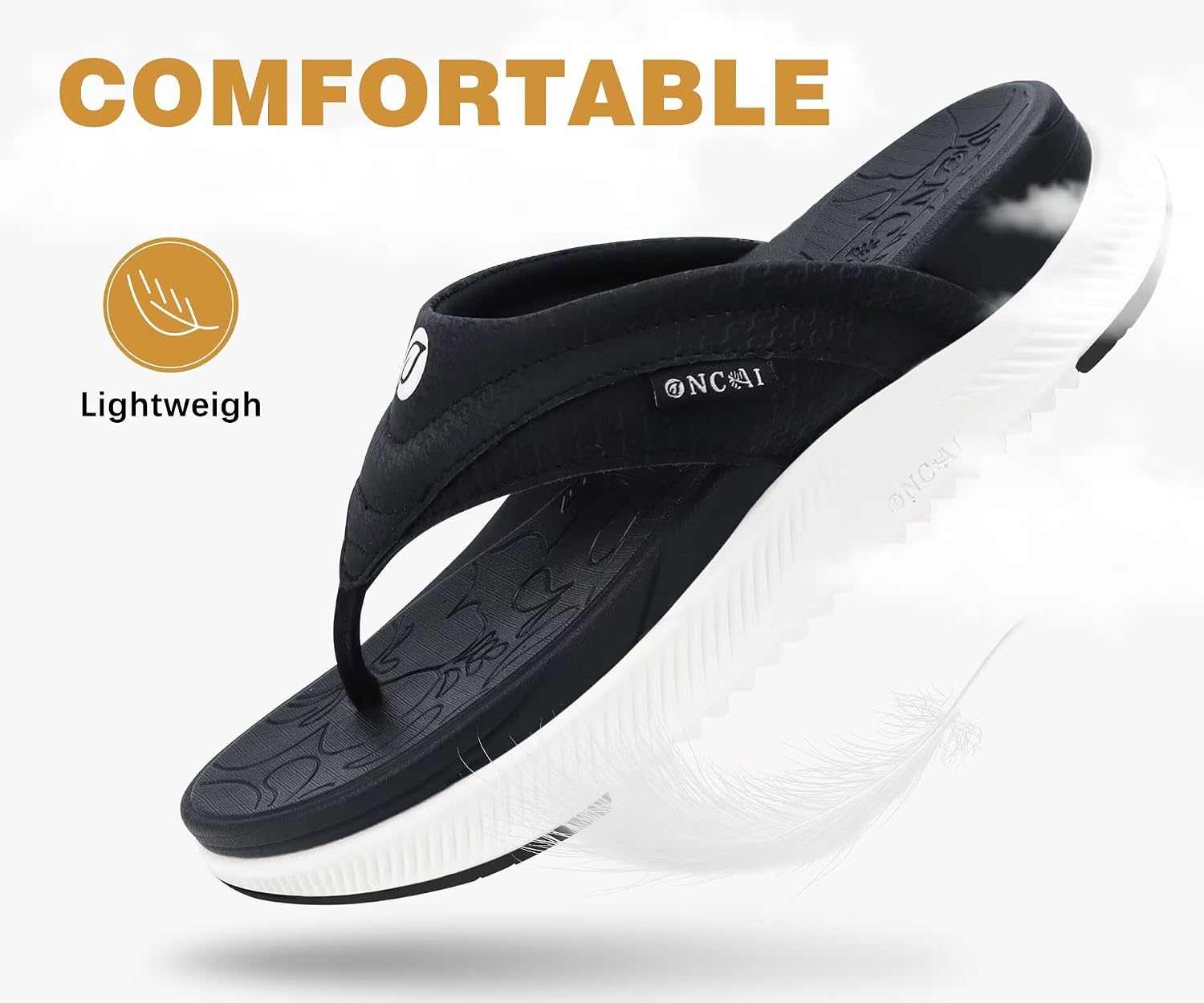 Thumbnail 4 de ONCAI Women's Orthotic Flip Flops with Arch Support 1.2in