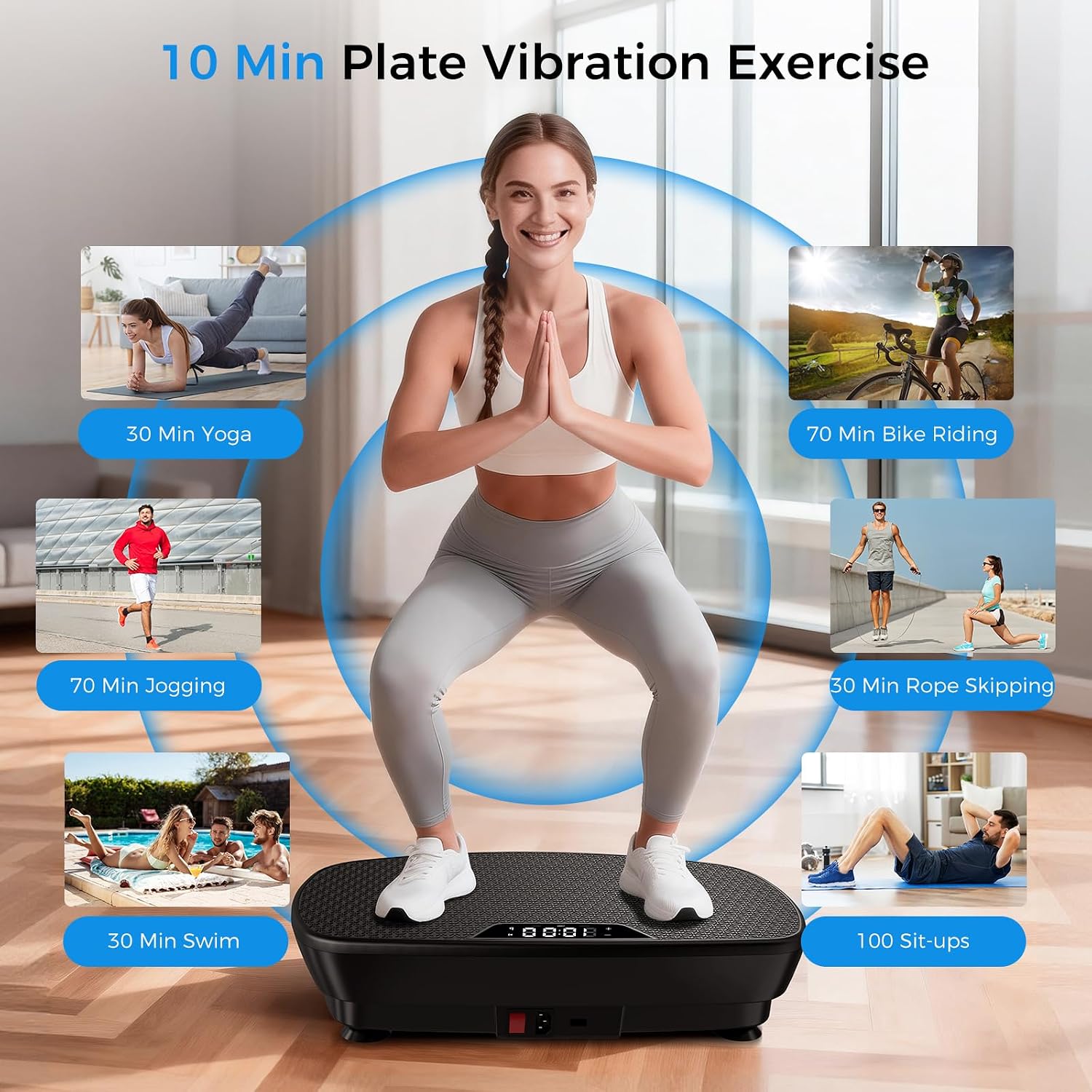 Detalle de AoraPulse Vibration Plate Exercise Machine Review