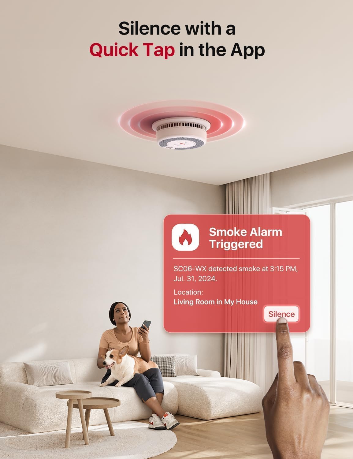 Thumbnail 4 de X-Sense SC06-WX Wi-Fi Smoke & Carbon Monoxide Alarm (Smart App), 2-Pack
