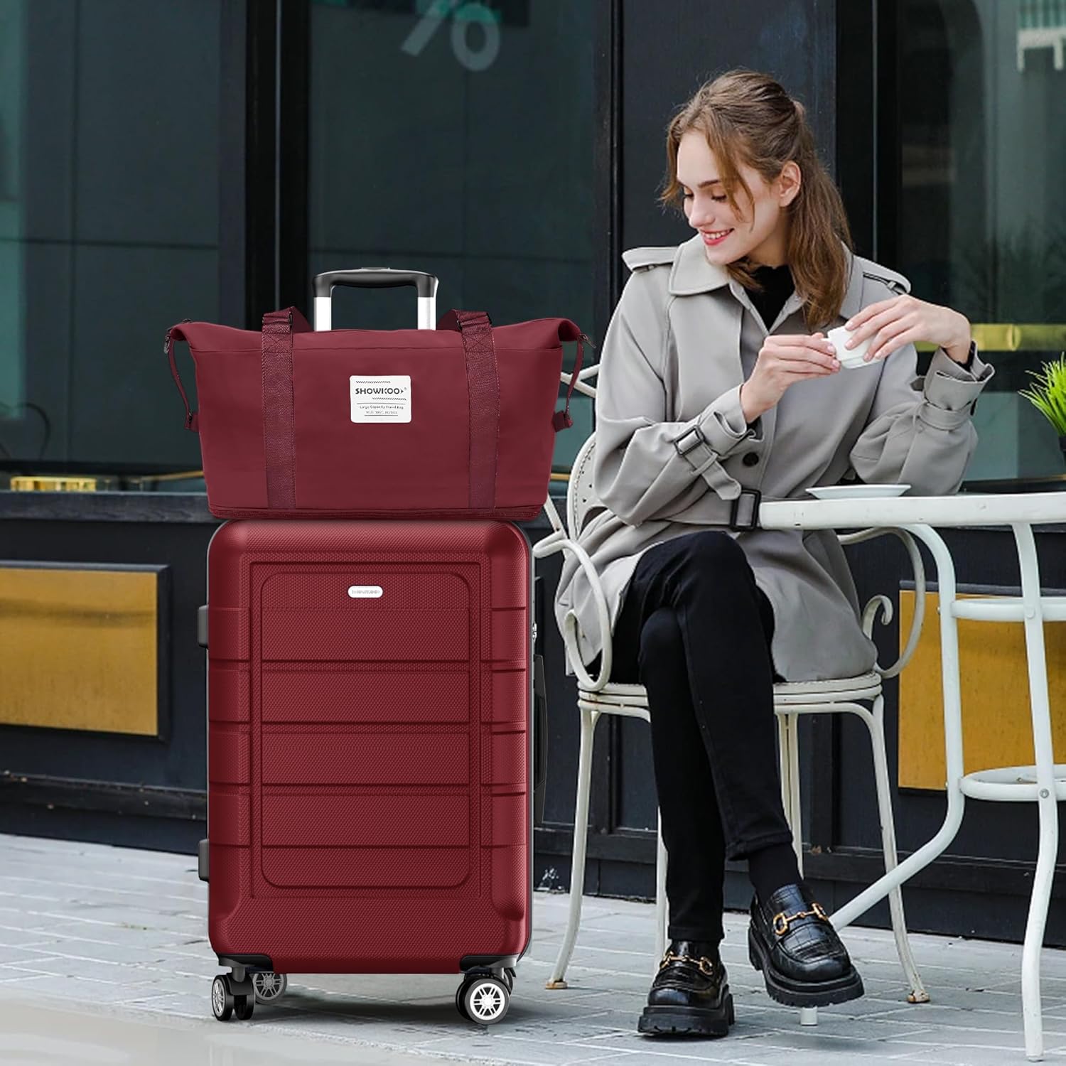 Thumbnail 1 de SHOWKOO 3-Piece Hard Shell Expandable Suitcase Set with TSA Lock and 360° Wheels