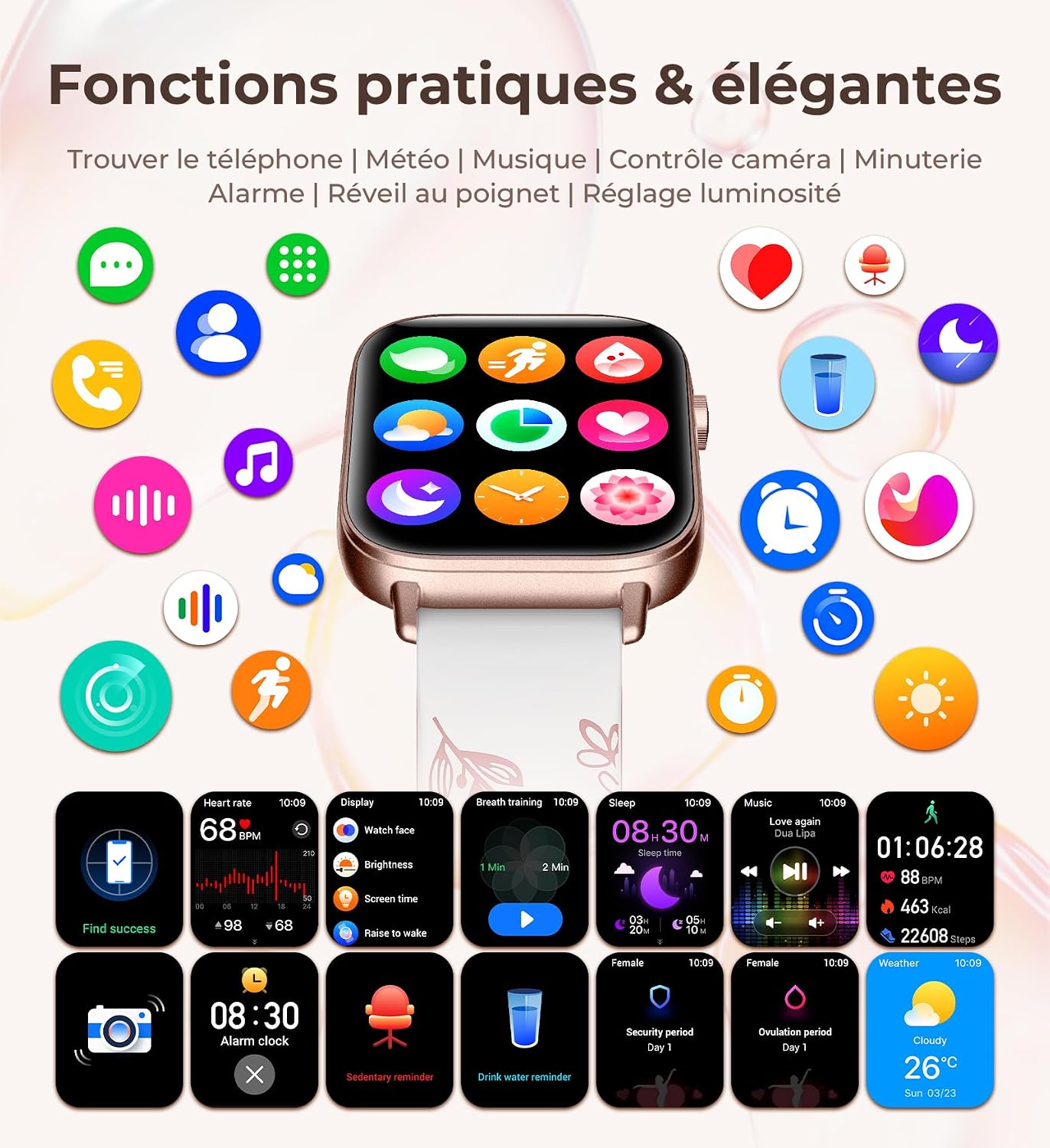 Thumbnail 6 de Iaret Montre Connectée Femme 4 Bracelets