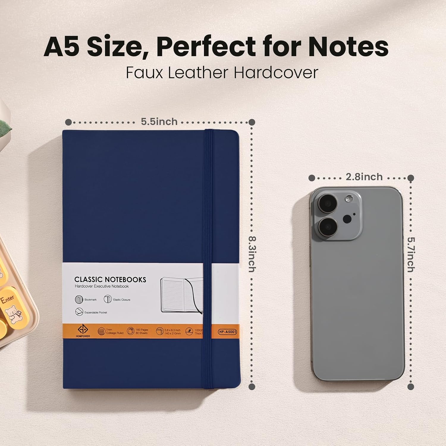 Detalle 2 de Hompower carnet ligné A5 160 pages