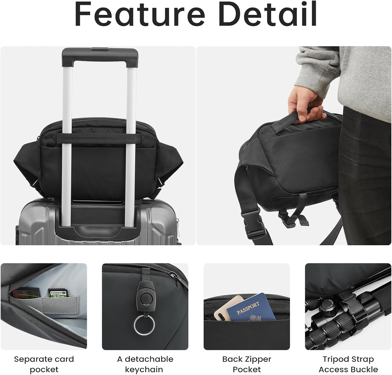 Thumbnail 5 de S-ZONE 2 in 1 Camera Bag Waterproof sling 30cm