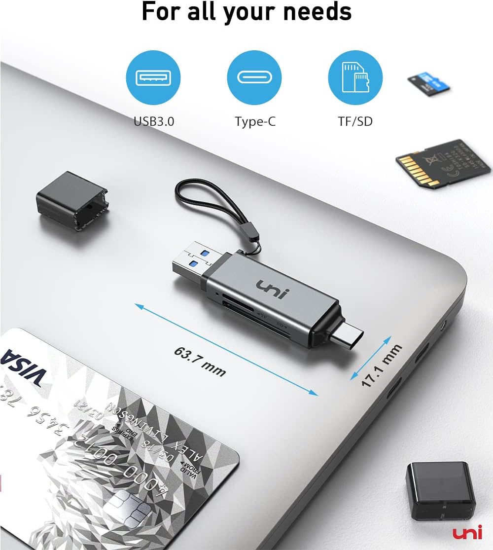Thumbnail 6 de uni PIXEL UNICASD01 Dual-Slot USB-C and USB 3.0 SD Card Reader